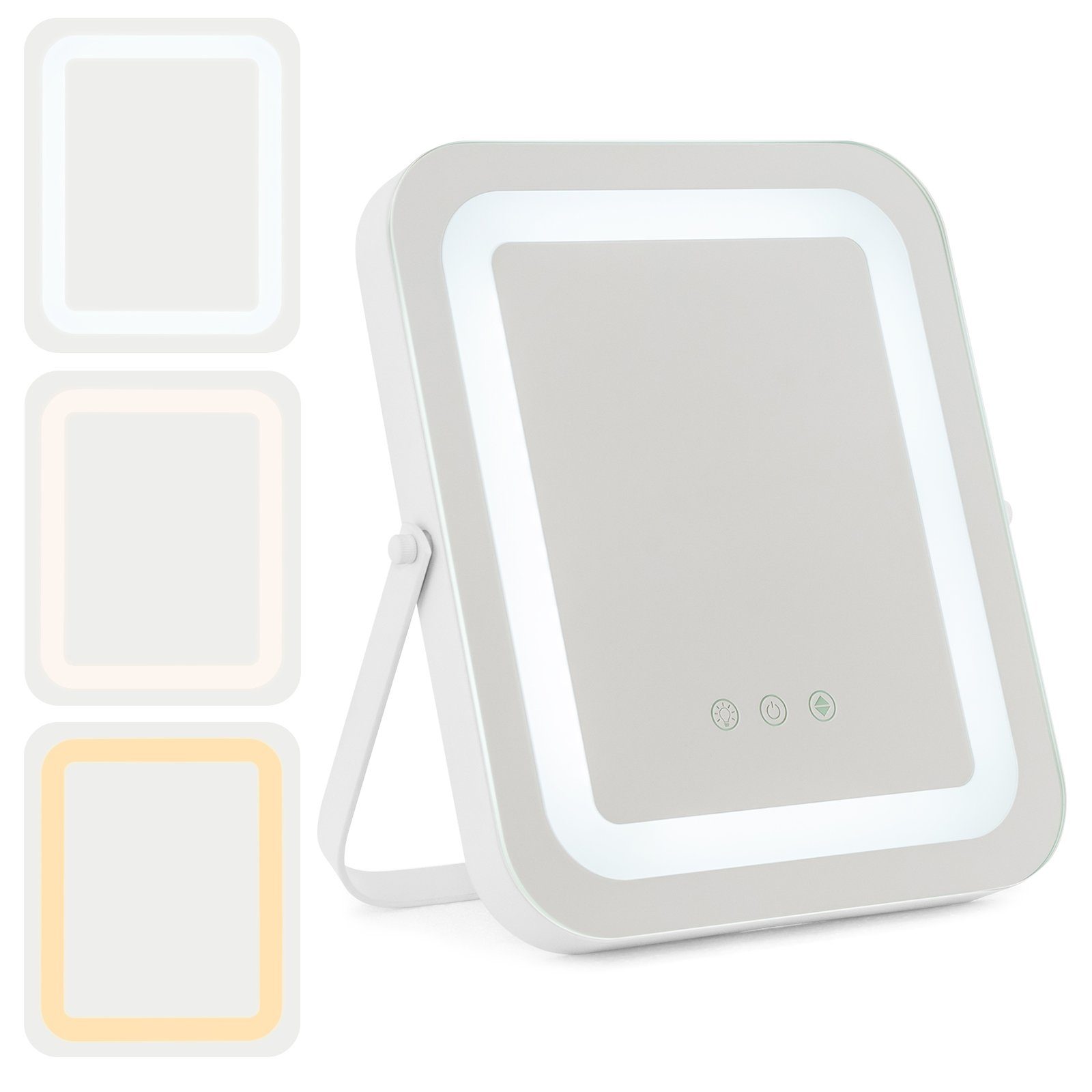 COSTWAY Schminkspiegel (1-St), LED Kosmetikspiegel, 360° günstig online kaufen
