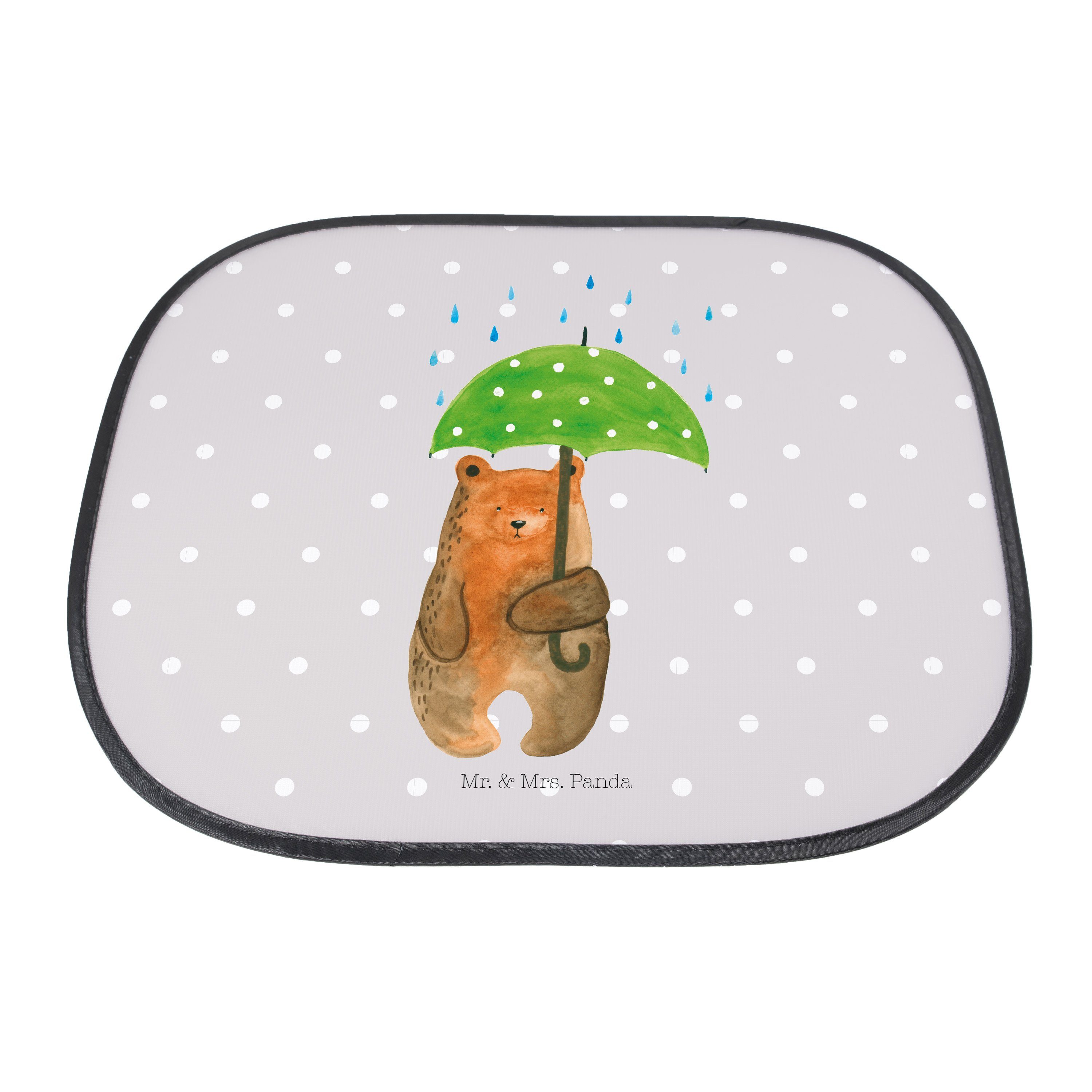 Sonnenschutz Bär Sonnenschutzfolie, & Mr. Pastell Seidenmatt - Panda, Grau mit Mrs. Regenschirm Par, - Geschenk