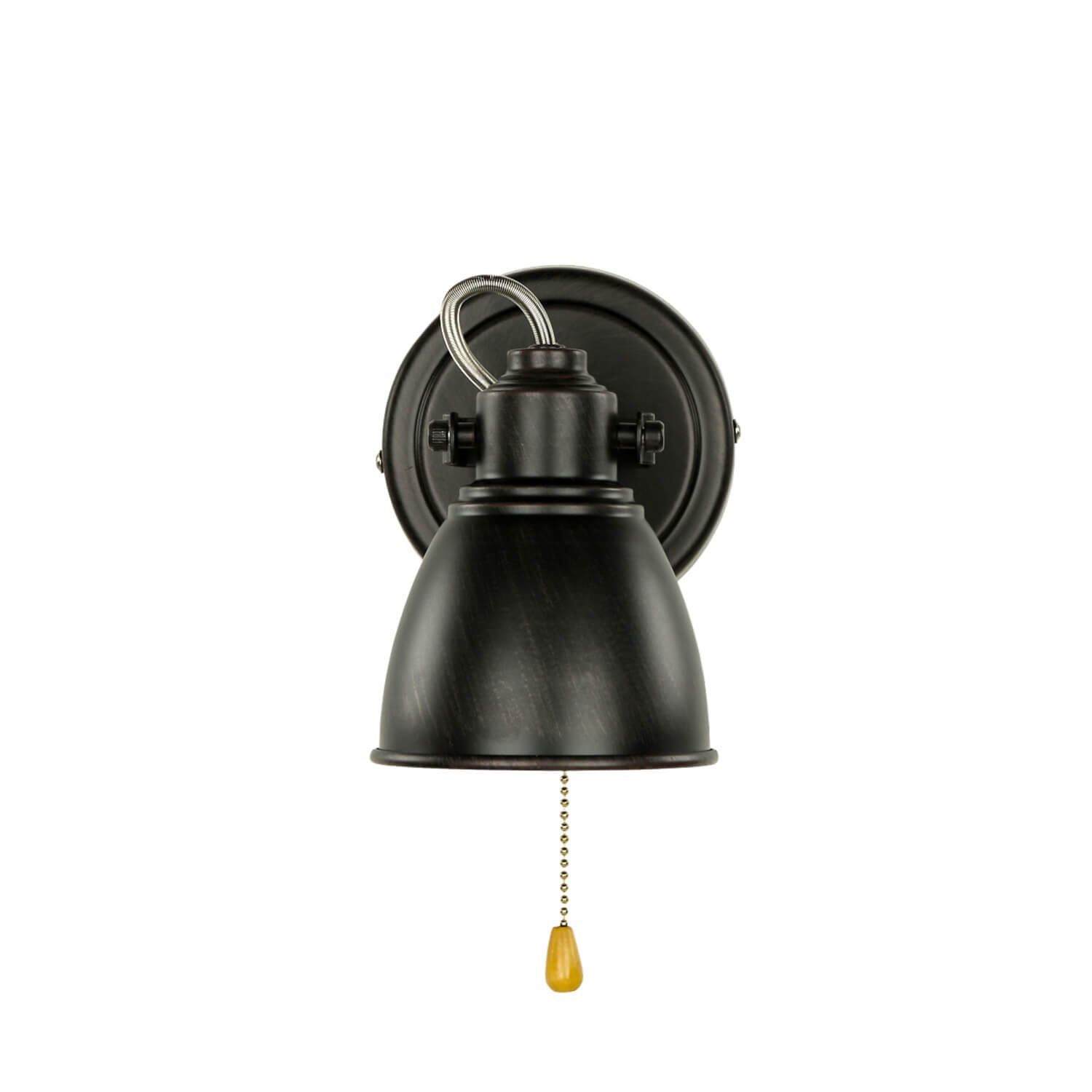 Licht-Erlebnisse Wandstrahler NABOR, ohne Leuchtmittel, verstellbar mit Schwarz Loft E14 Spot Metall Wandlampe Schalter
