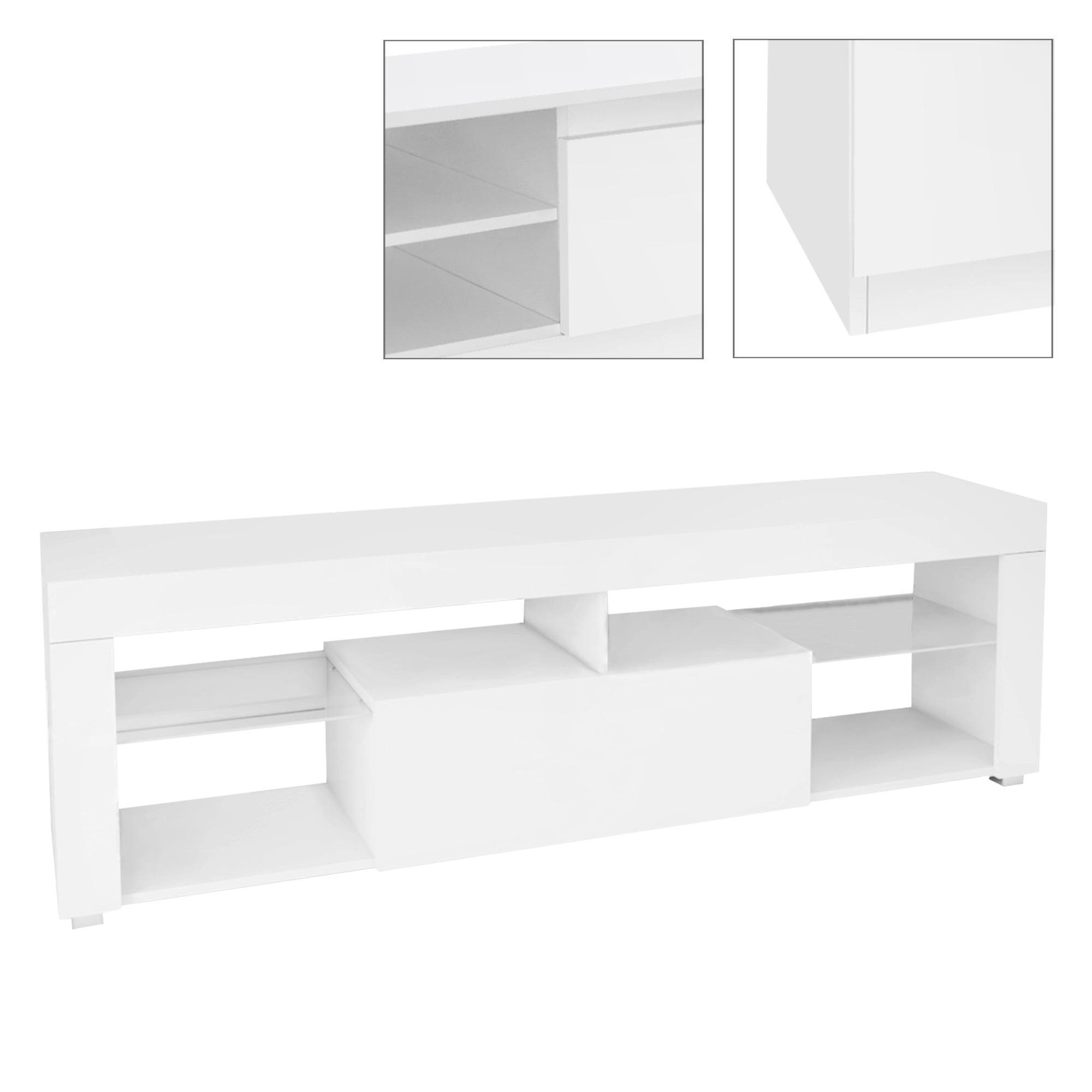 weiß, Holz Sideboard aus TV-Lowboard cm, 120x51x35 ML-DESIGN