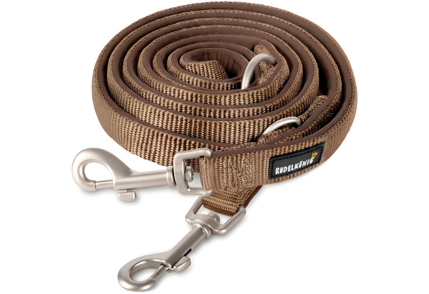 Rudelkönig Hundeleine Gepolsterte Hundeleine Bella, Verstellbare Führleine 2,30m, Nylon, Neopren (1-tlg), Für alle Hundegrößen