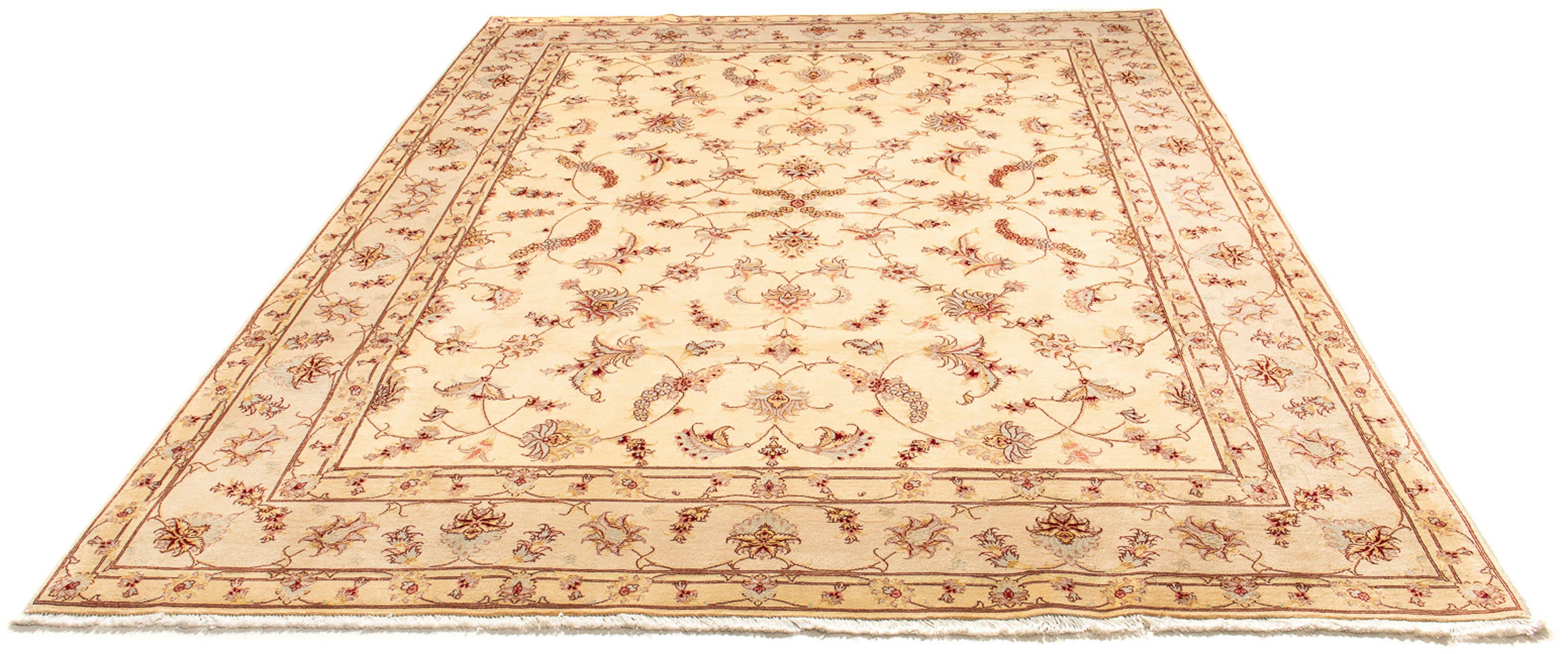 Orientteppich Perser - Täbriz - Royal - 256 x 200 cm - beige, morgenland, rechteckig, Höhe: 7 mm, Wohnzimmer, Handgeknüpft, Einzelstück mit Zertifikat
