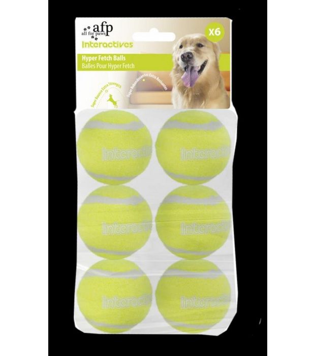 all for paws Outdoor-Spielzeug AFP Interactive Hyper Fetch Super Bounce Tennis Balls