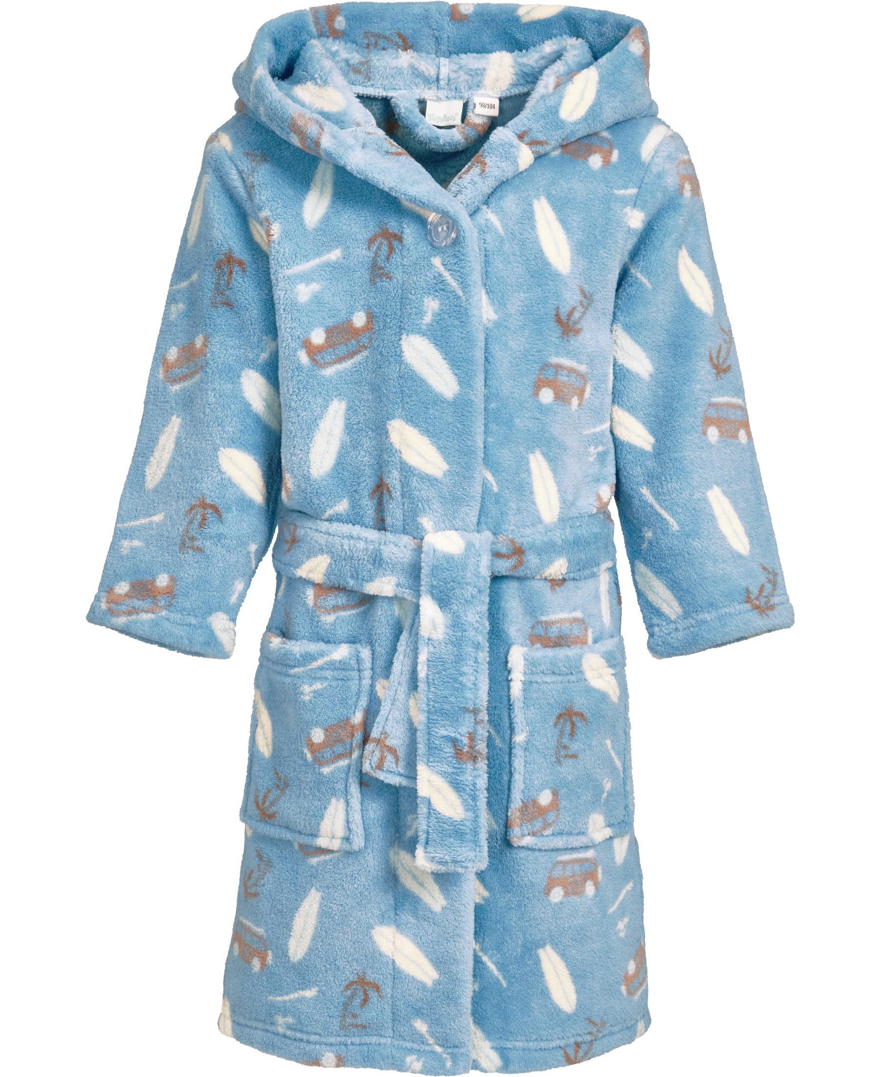Playshoes Kinderbademantel Fleece-Bademantel Surf-Bus