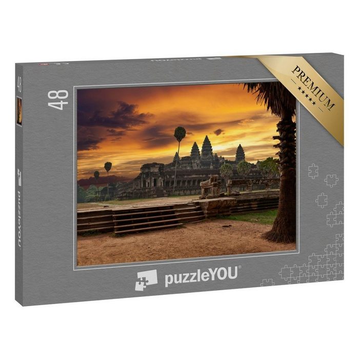 puzzleYOU Puzzle Angkor Wat bei Sonnenuntergang 48 Puzzleteile puzzleYOU-Kollektionen Angkor Wat