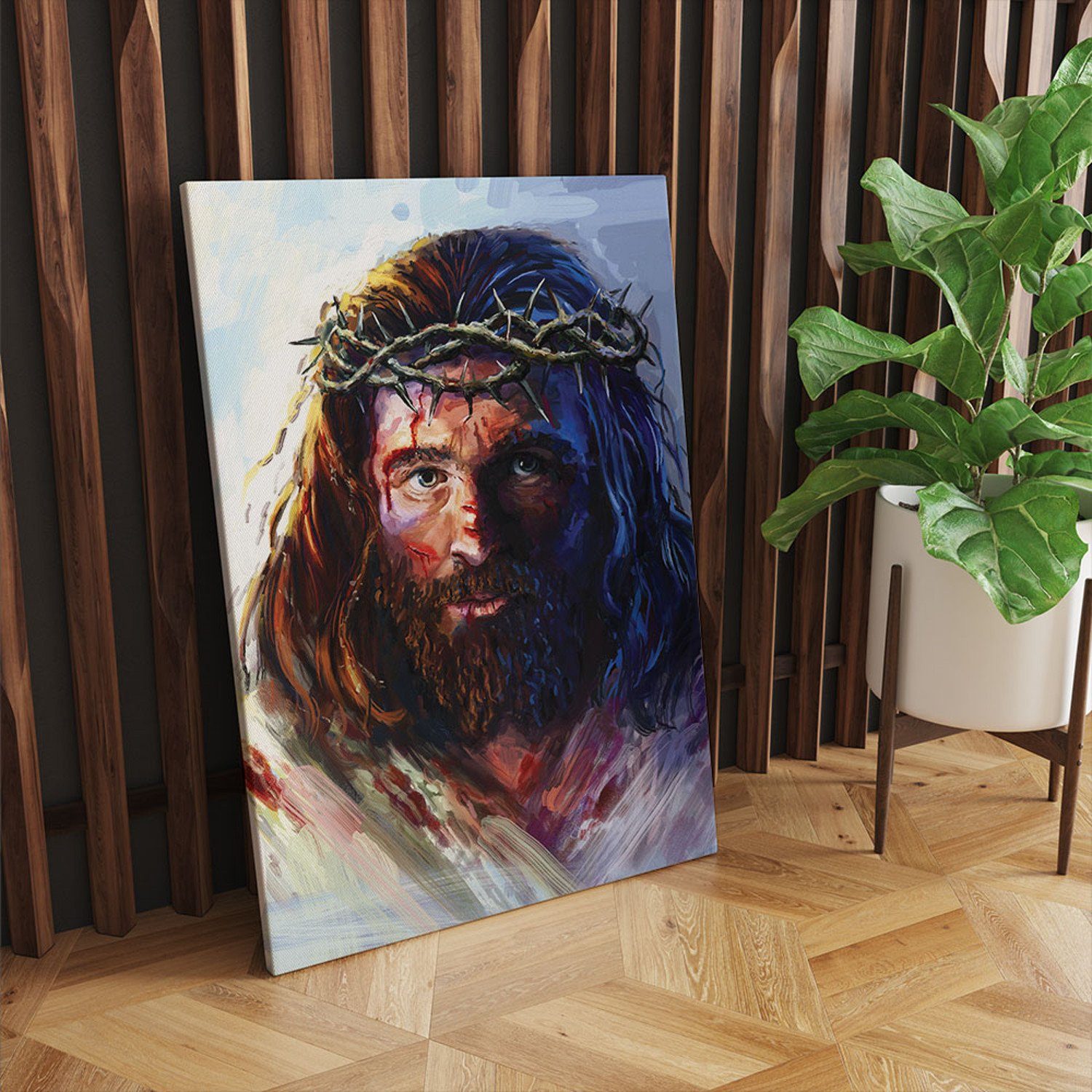 Studio Leinwandbild Gemälde Leinwandbild, Luda Christus Jesus