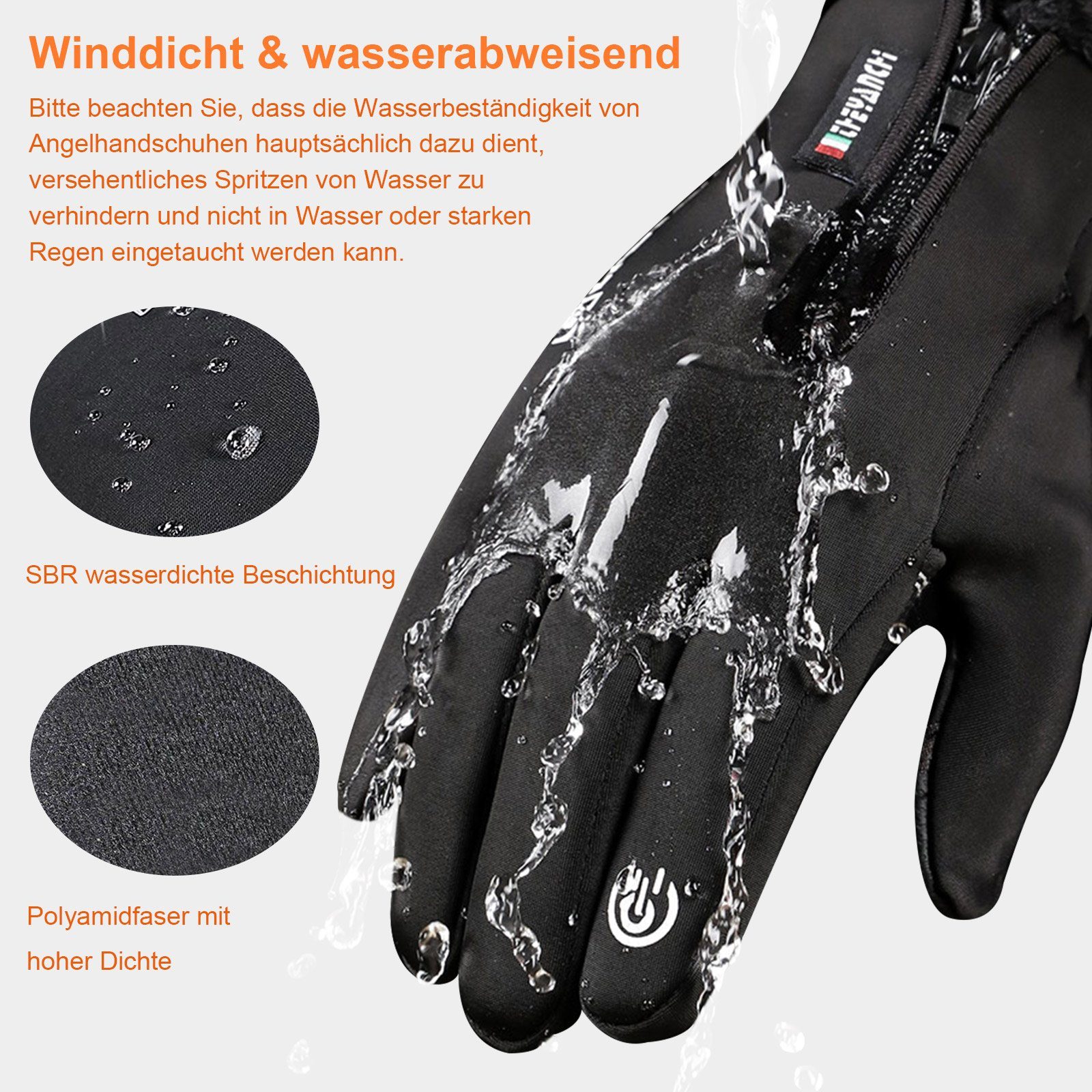 Qelus Fahrradhandschuhe Schwarz Fahrradhandschuhe Fahren Warm Handschuhe Motorradhandschuhe Fingerlos