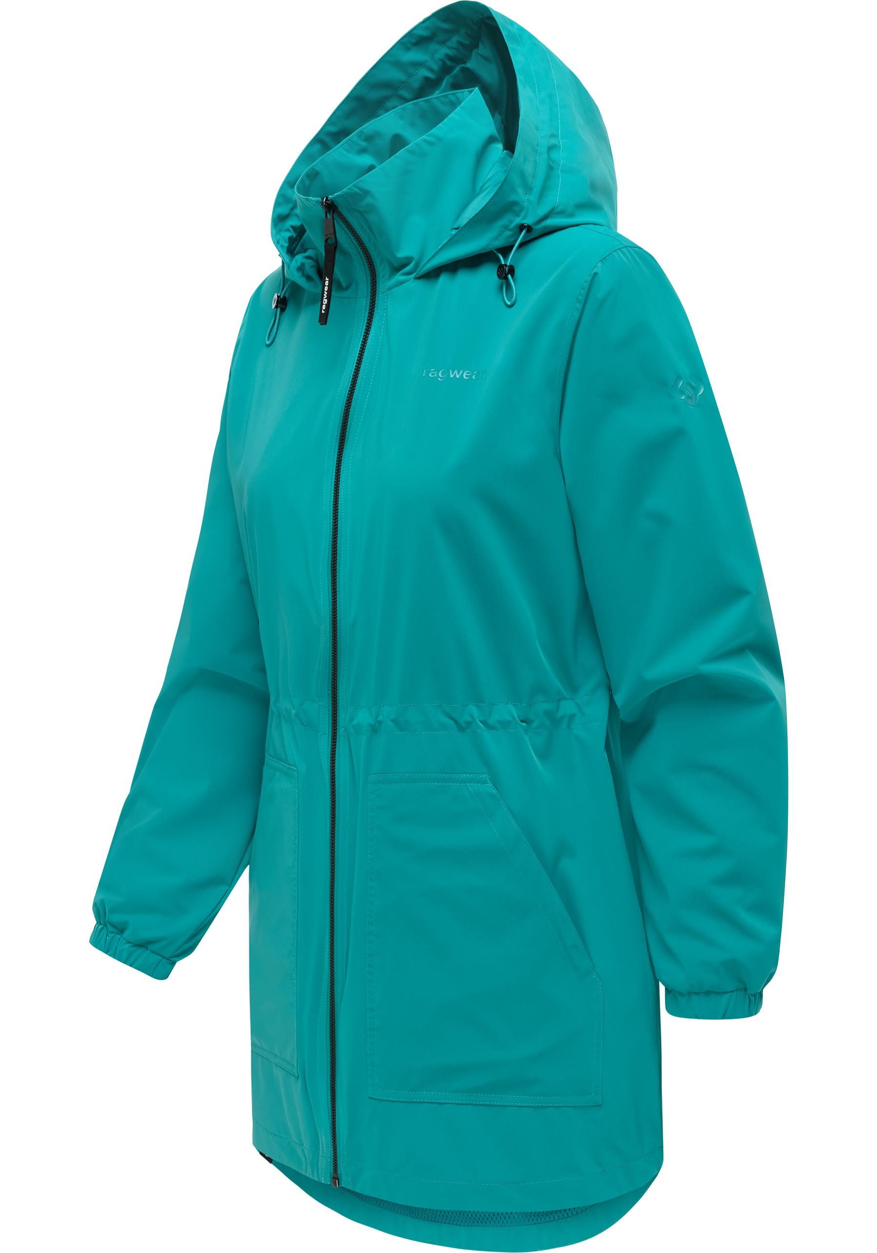 Ragwear Kurzmantel Brona Kurzer Damen Übergangsmantel mit Taillenzugband