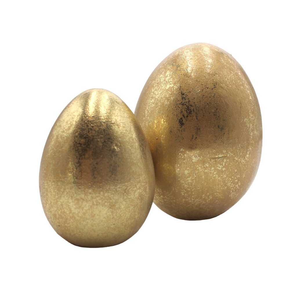 Dekohelden24 Dekofigur Osterhasen, Osterei in Gold, günstig online kaufen