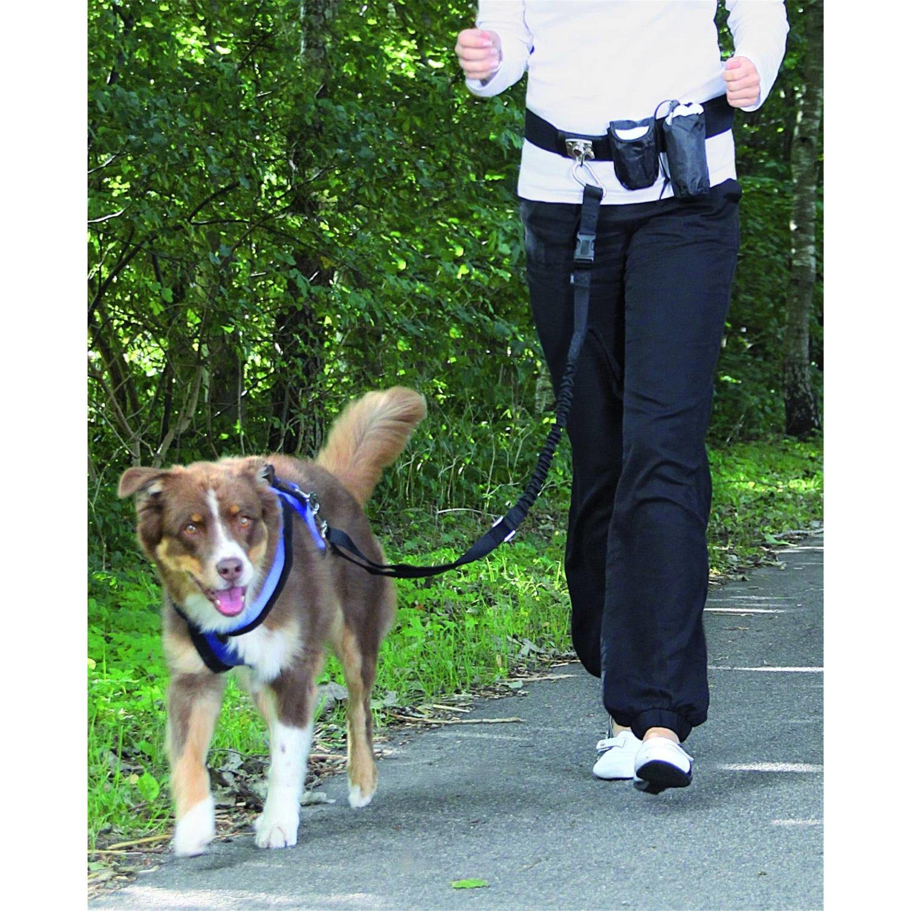 PETGARD Hundeleine Hunde Jogging Gürtel, Kunststoff, DOGGY JOGGING KIT -  mit Gürtel und Leine
