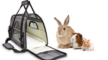 achilles Tiertransportbox Haustiertasche Transporttasche für kleine Hunde und Katzen Tragetasche