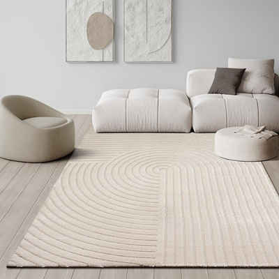 Teppich Knight Luxuriöser Wohnzimmerteppich, 3D Effekt, the carpet, Rechteck, Höhe: 12 mm, Wohnzimmer, Schlafzimmer, Kurzflor, Glanzeffekt, Soft, Hoch-Tief