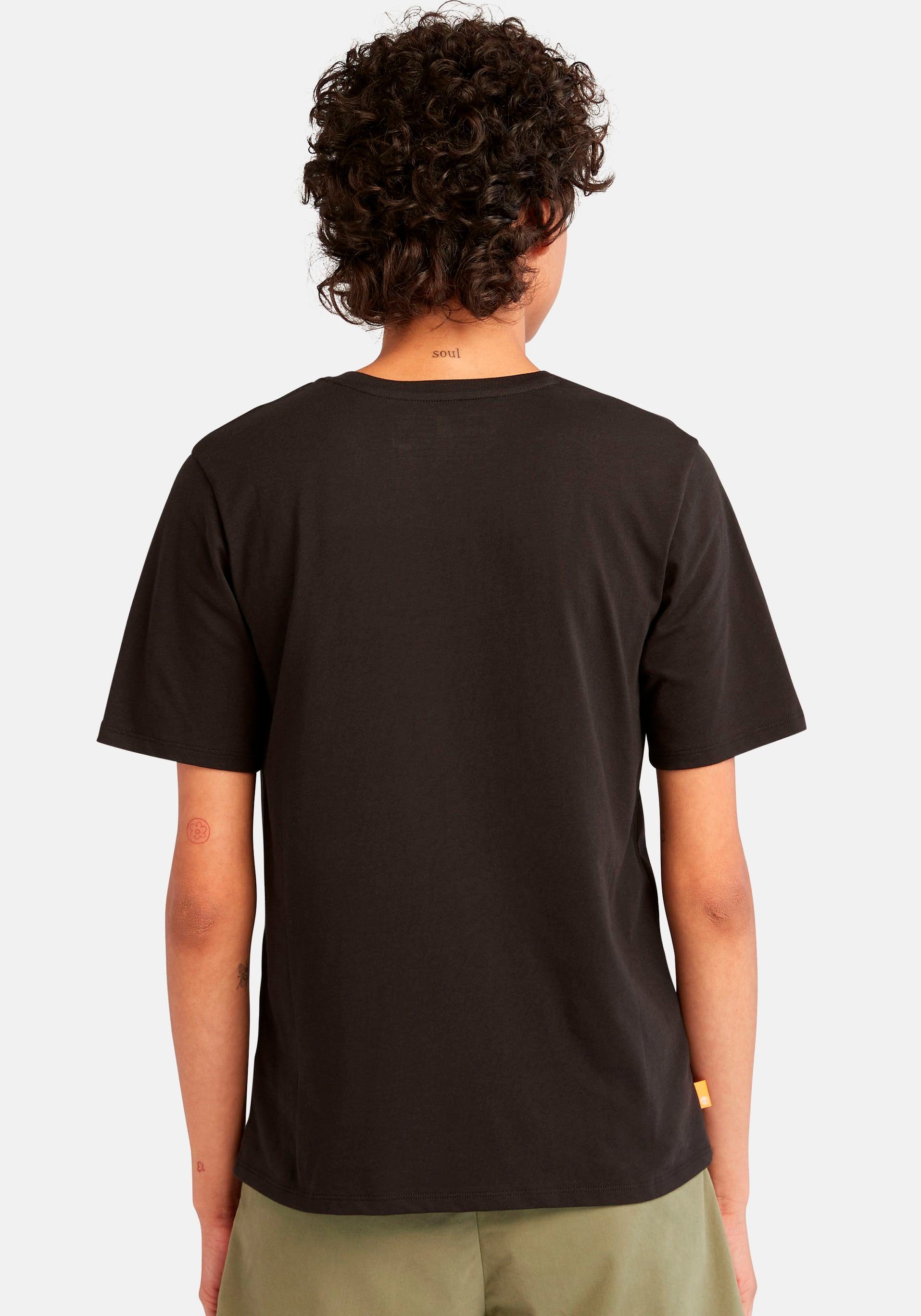 T-Shirt Logodruck Timberland mit TEE REGULAR schwarz STACK LOGO