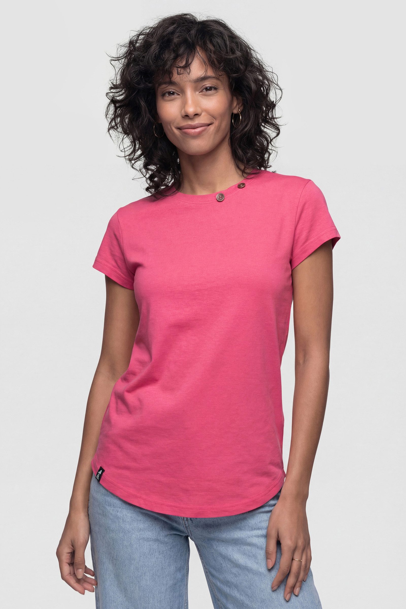 Alife & Kickin Rundhalsshirt leichtes T-Shirt aus Materialmix mit Rundhals und Modal – Bild 2 von 4