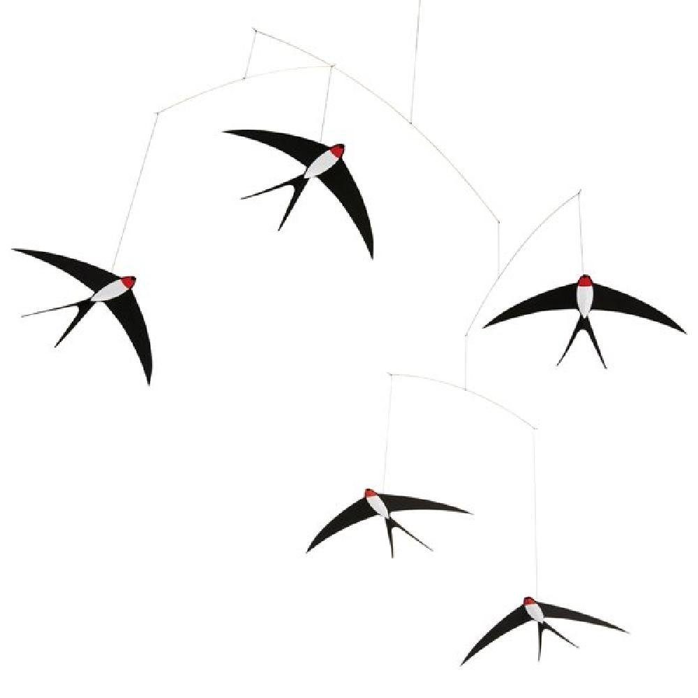 Flensted Mobiles Skulptur Mobile Fünf Fliegende Schwalben günstig online kaufen