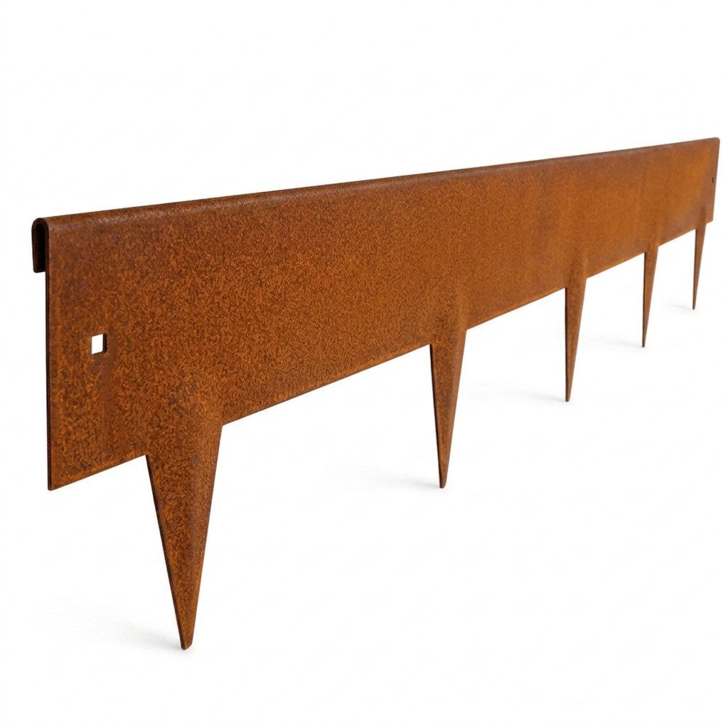 PEACOCK Garden SupportS Rasenkante Rasenkante corten 10m – robuste Beeteinfassung 16cm hoch