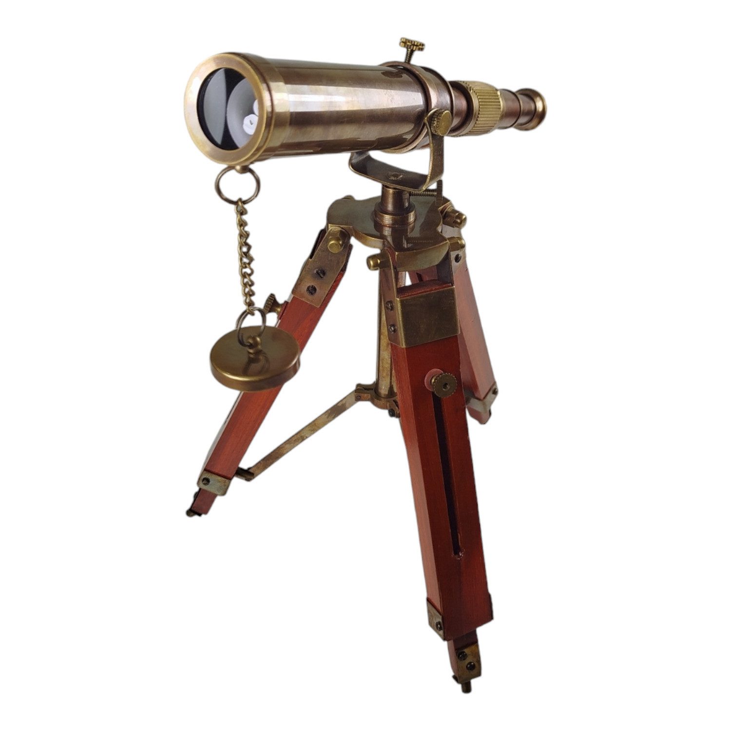 FTWdesign Dekofigur Mini Vintage Teleskop mit Dreibeinstativ Maritime Deko günstig online kaufen