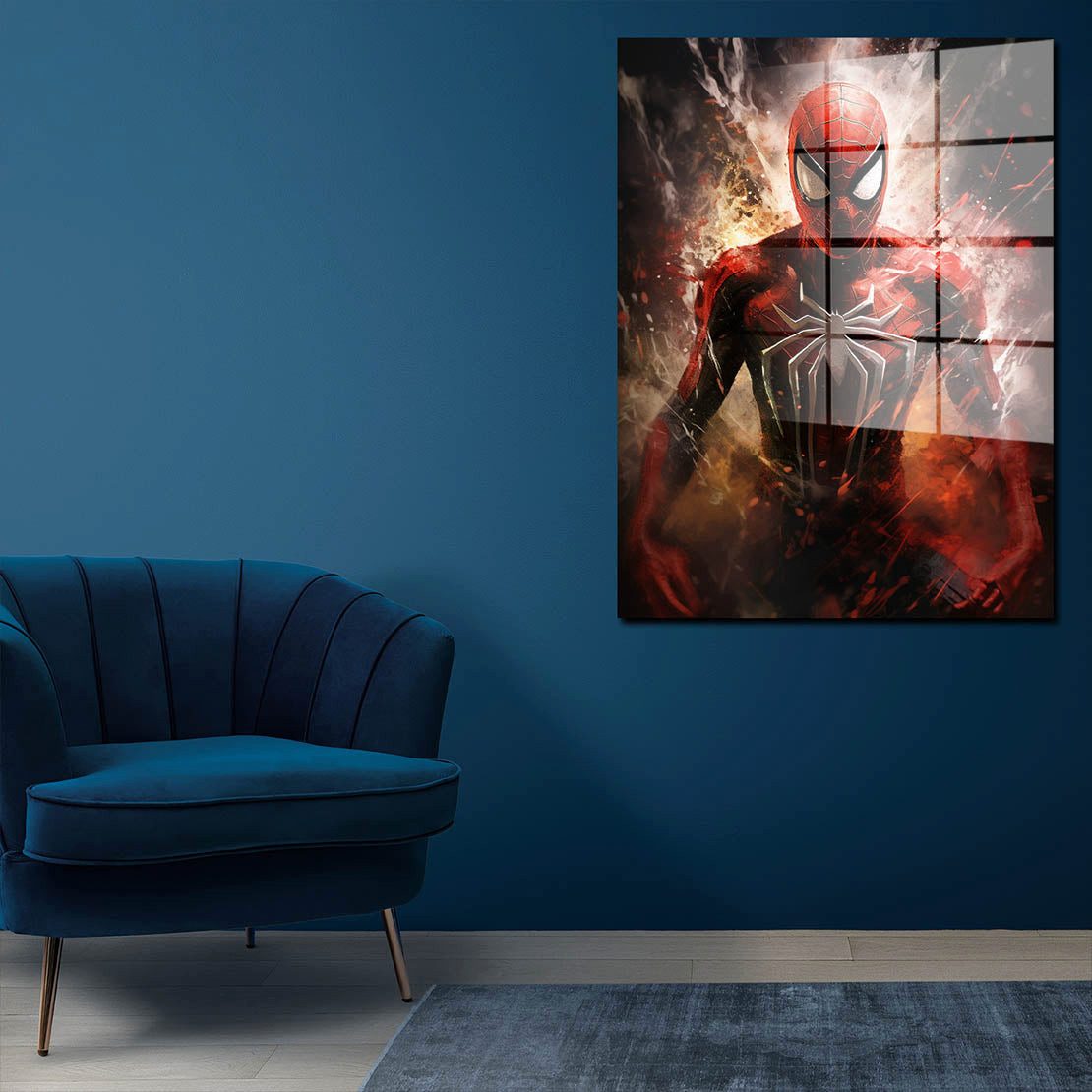Artedinoi Acrylglasbild Beautiful Spider Man Comic Film Acrylglas Wandbild Bild Wanddeko Wohnz