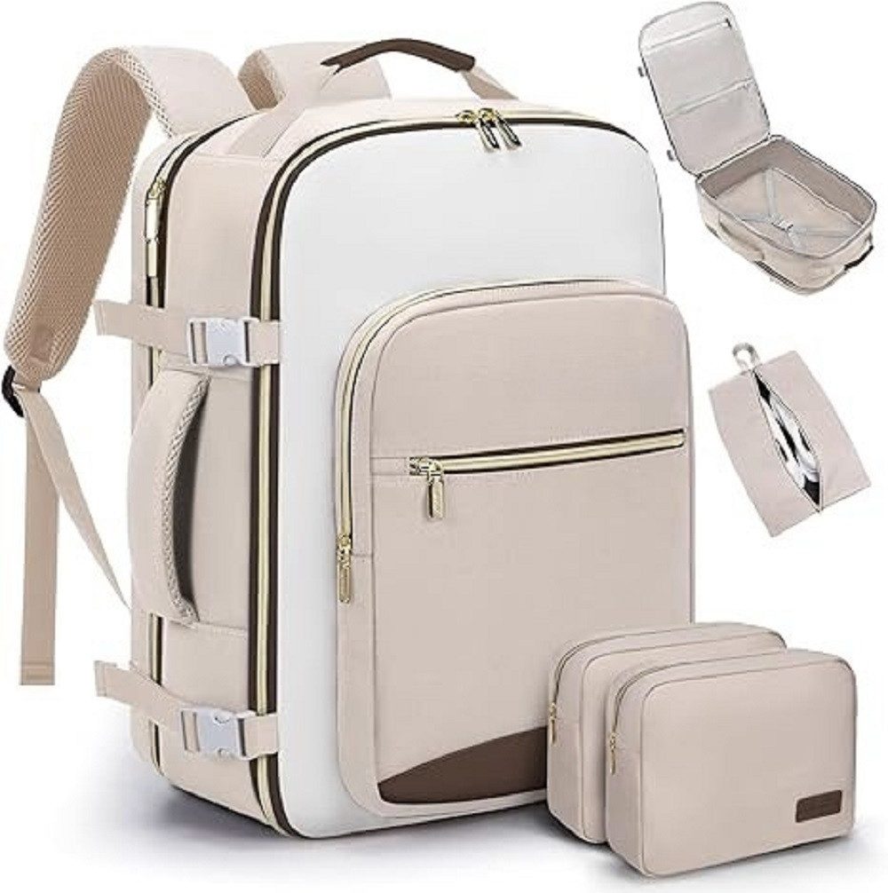 LIANNA Notebook-Rucksack Laptoprucksack 40L Anti-Diebstahl Reiserucksack mit 3 Taschen (Set, 1-tlg., Reiserucksack 40L Laptoprucksack Anti-Diebstahl Freizeit Business)