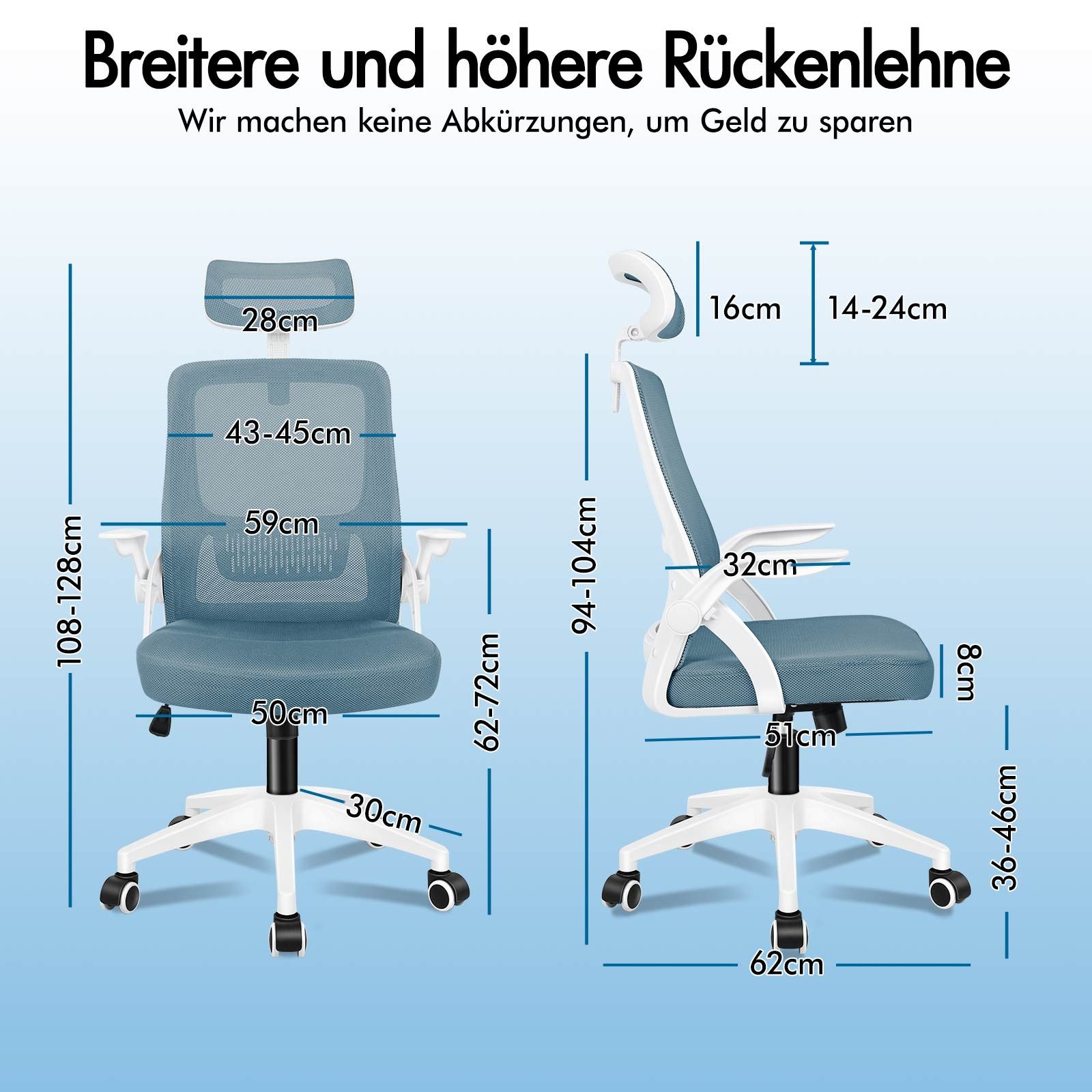 ALFORDSON Bürostuhl mit S-Kurven-Design und hochwertigen Materialien, 360° günstig online kaufen