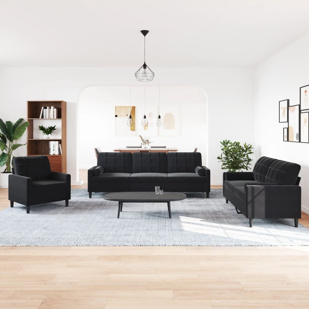 vidaXL Sofa 3-tlg. Sofagarnitur mit Kissen günstig online kaufen