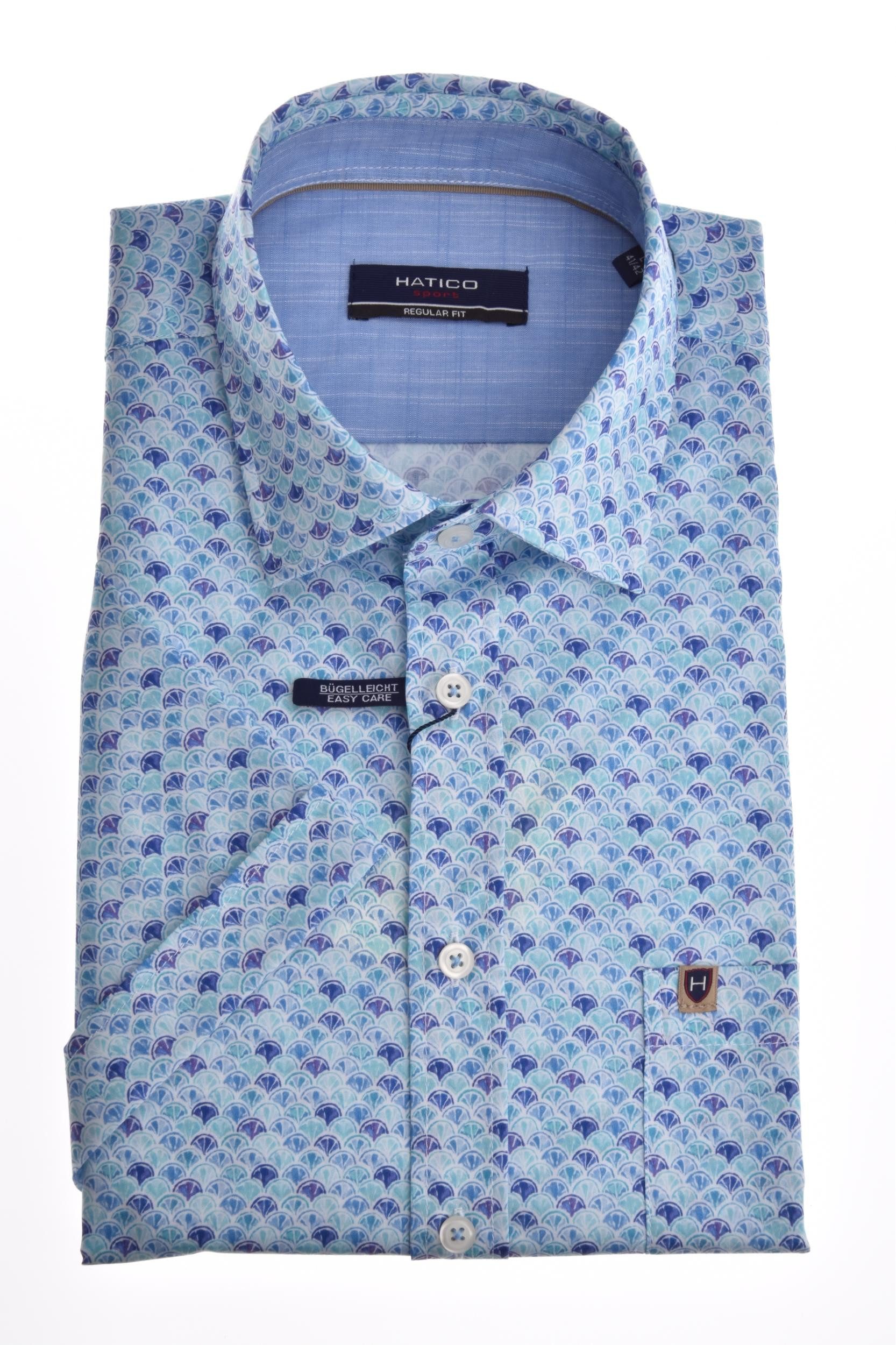pure H.TICO Kurzarmhemd HATICO- Sport Hemd regular fit Hal