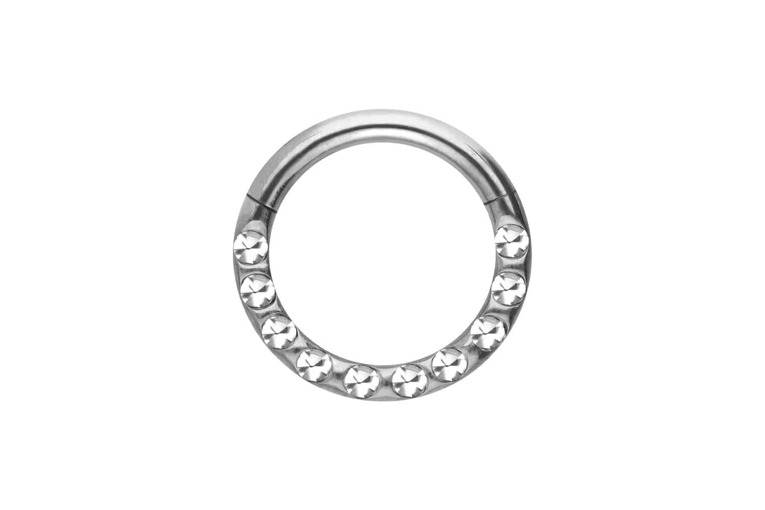 PIERCINGLINE Nasenpiercing Titan Segmentring Clicker KRISTALLE + EPOXY Ohrp günstig online kaufen