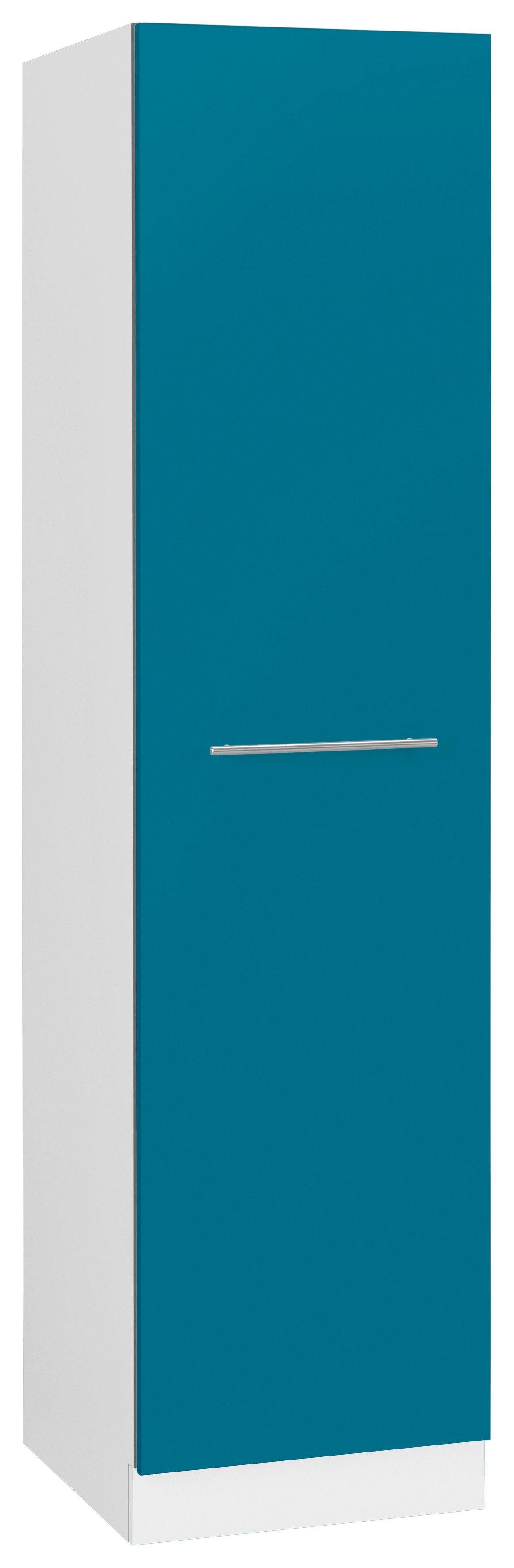 wiho Küchen Seitenschrank Flexi2 ozeanblau/weiß