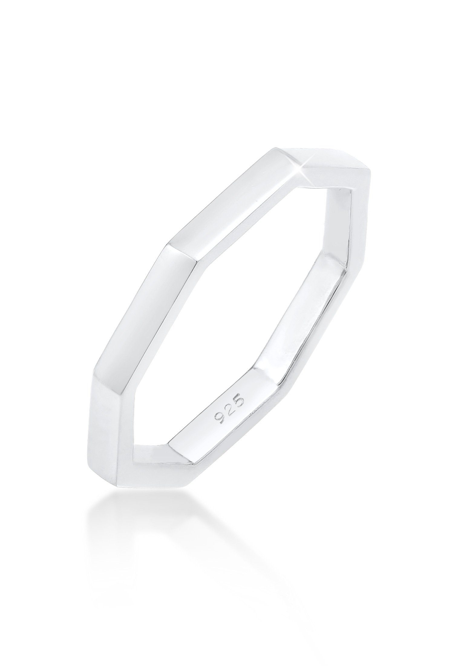 Elli Fingerring Pinky Ring Achteckform Mini günstig online kaufen