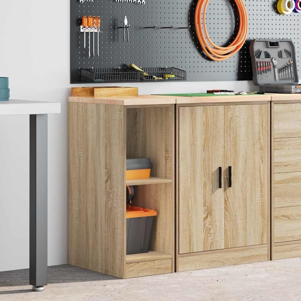 vidaXL Schrankmodule Garagen-Aufbewahrungsschrank Sonoma-Eiche Massivholz K günstig online kaufen