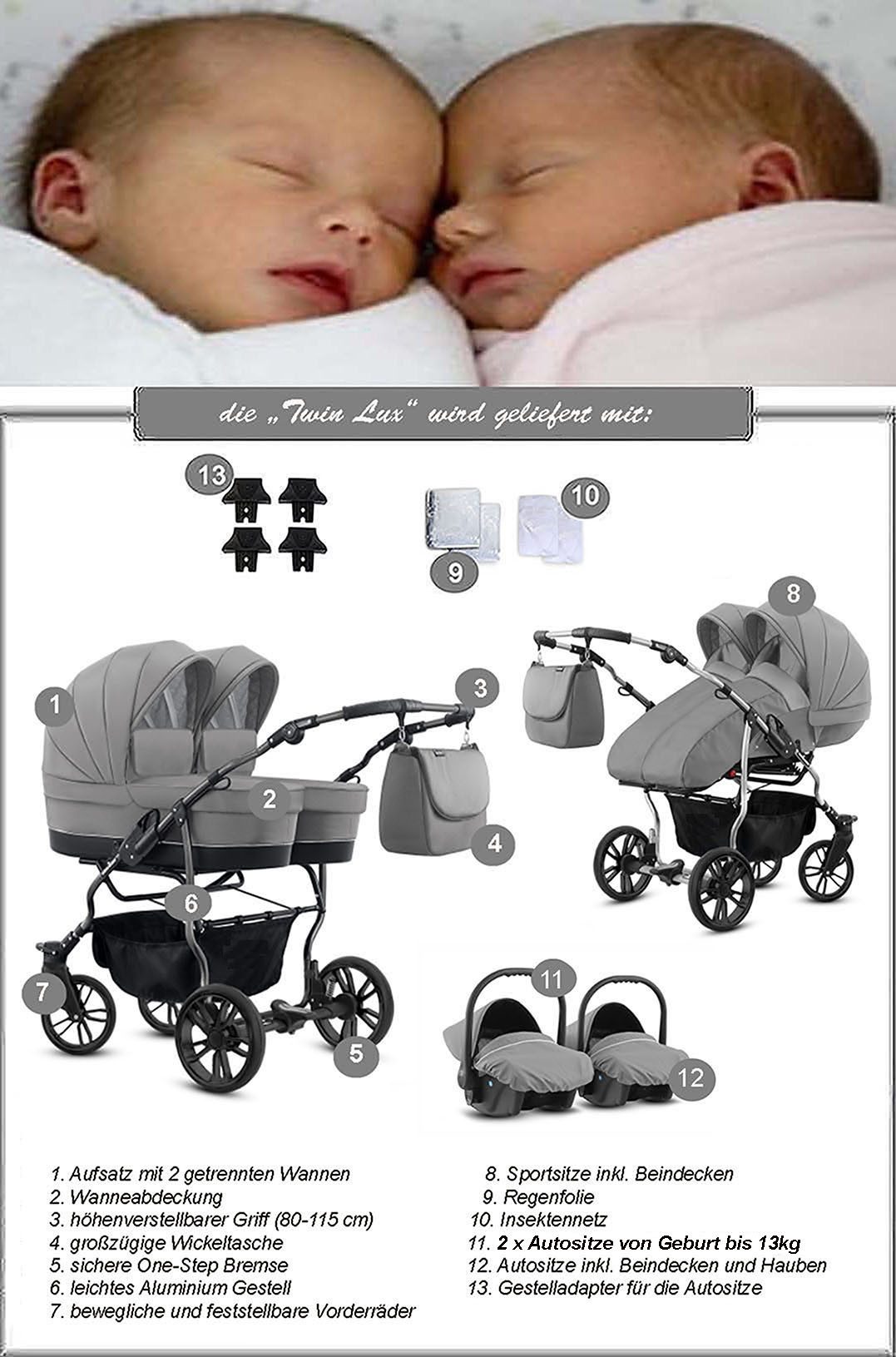 BabyMerc Twin Lux 4in1 - Bild 5