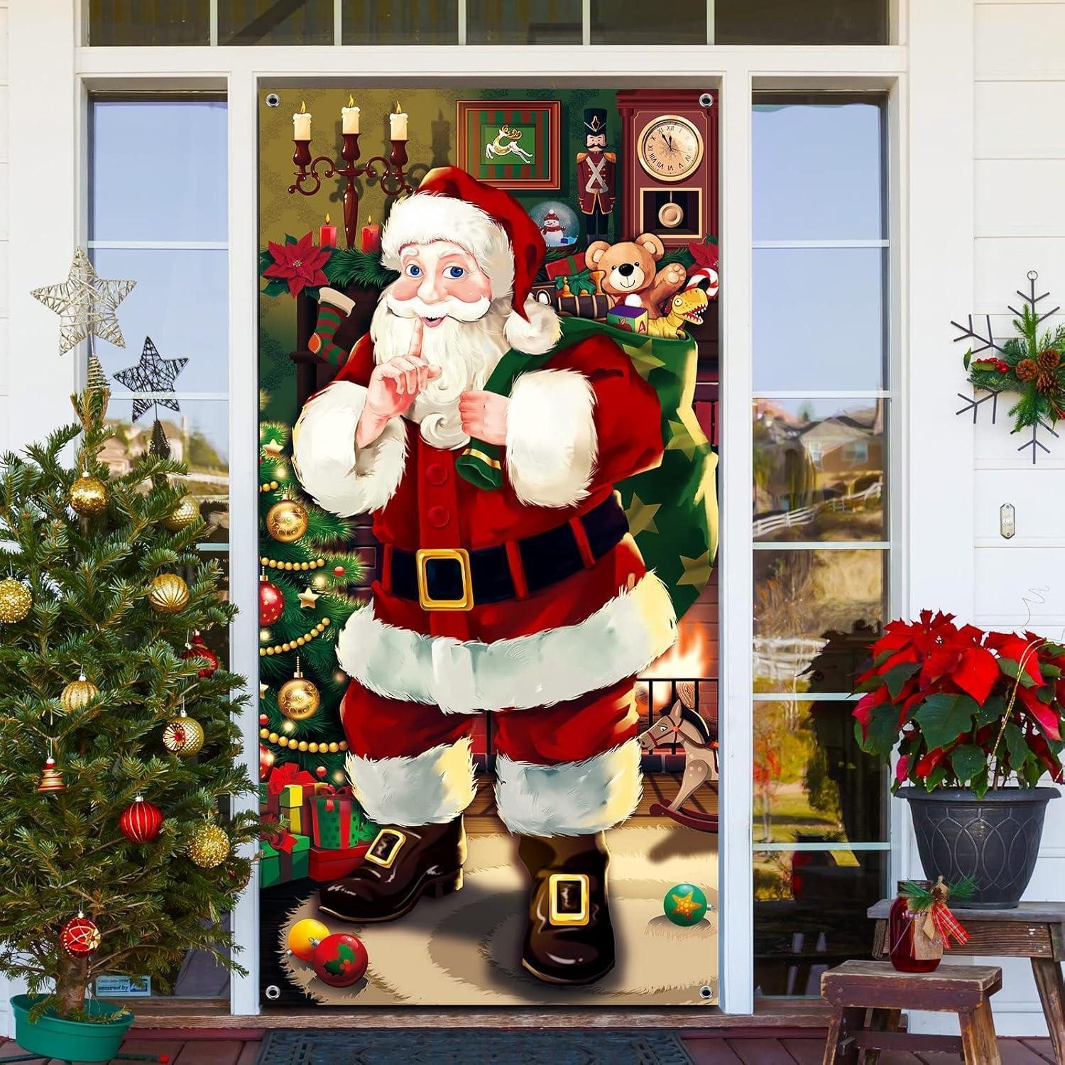 LuxusKollektion Weihnachtsfigur Weihnachten Türabdeckung Hängend Tür Banner Weihnachtsmann – Bild 4 von 5