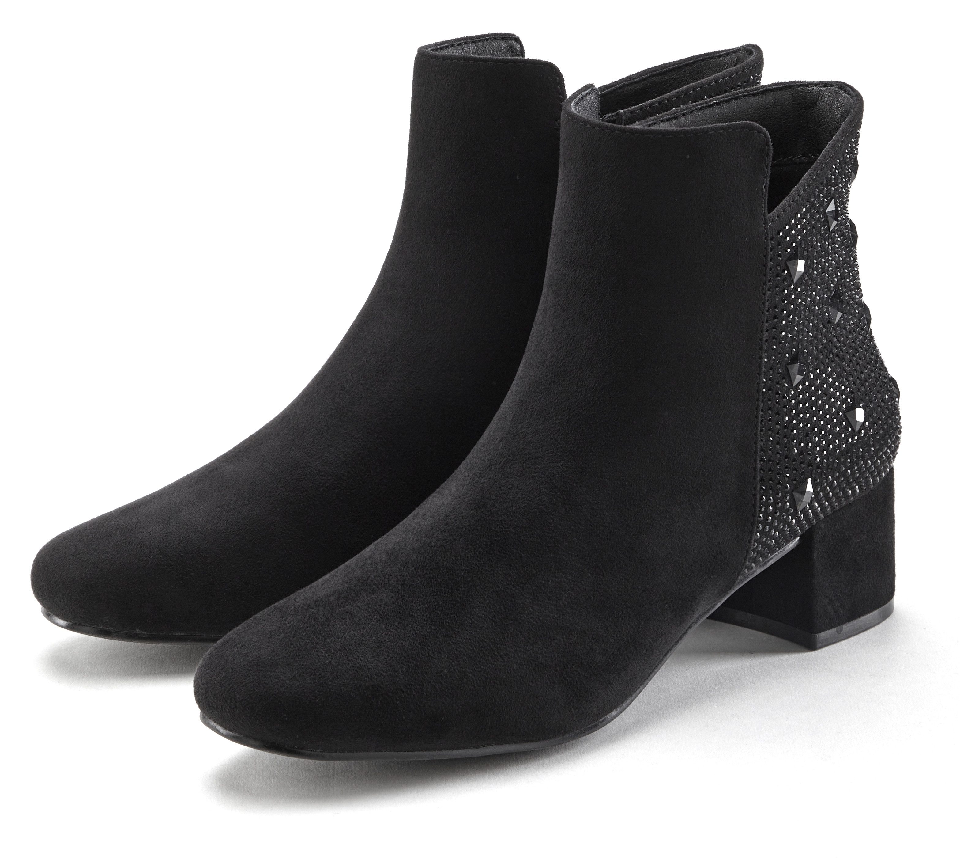 LASCANA Stiefelette mit raffiniertem Detail und Blockabsatz, kurzer Stiefel günstig online kaufen
