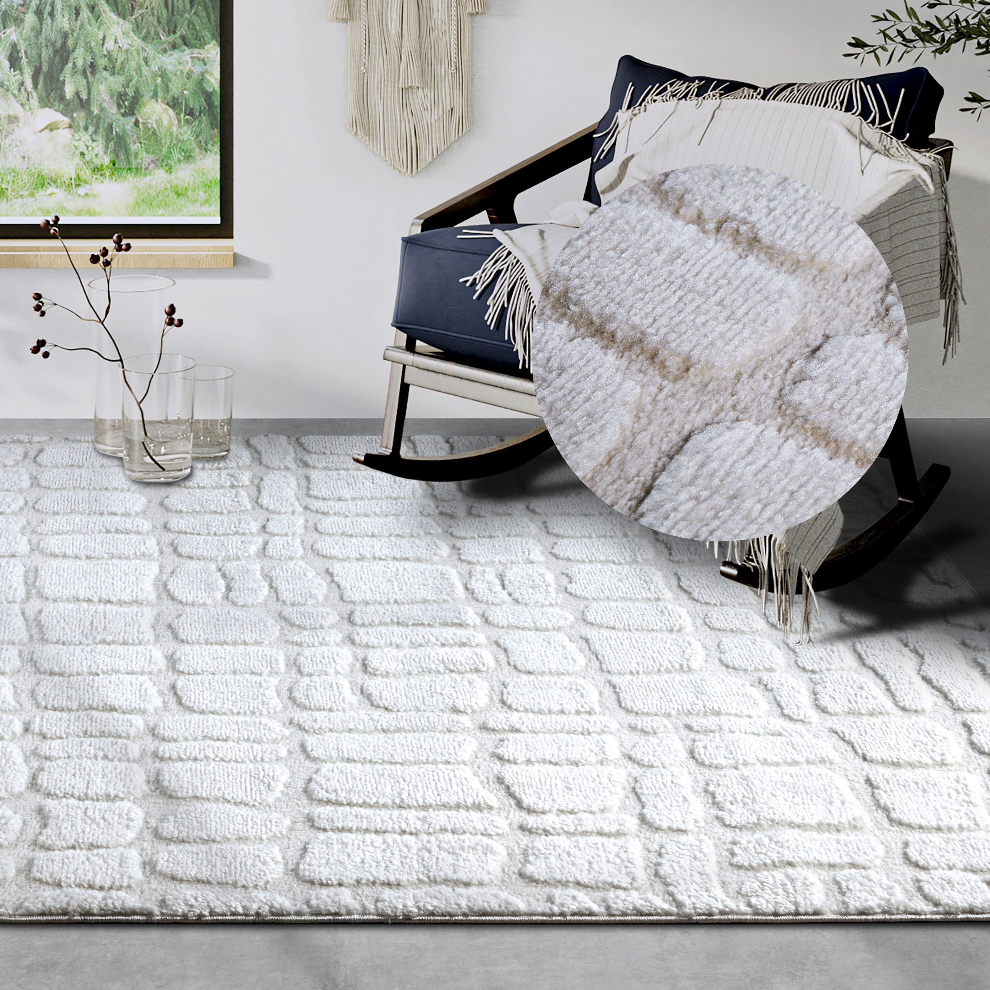 ELLE DECORATION Designteppich "Artistique" rechteckig 18 mm Höhe Hochflor, günstig online kaufen