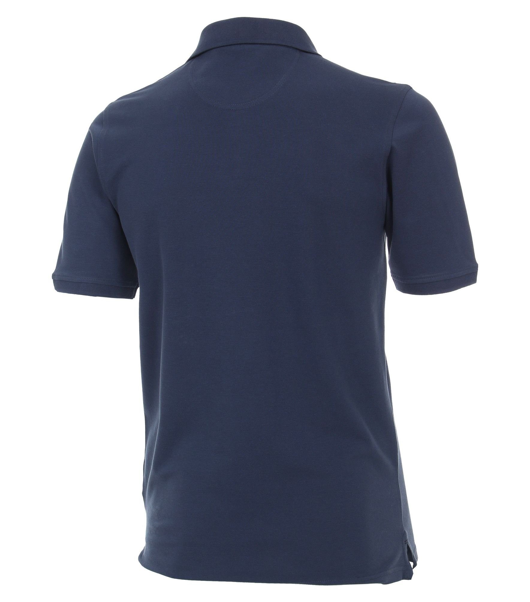 unifarben Poloshirt Polo-Shirt CASAMODA Blau Poloshirt (125)