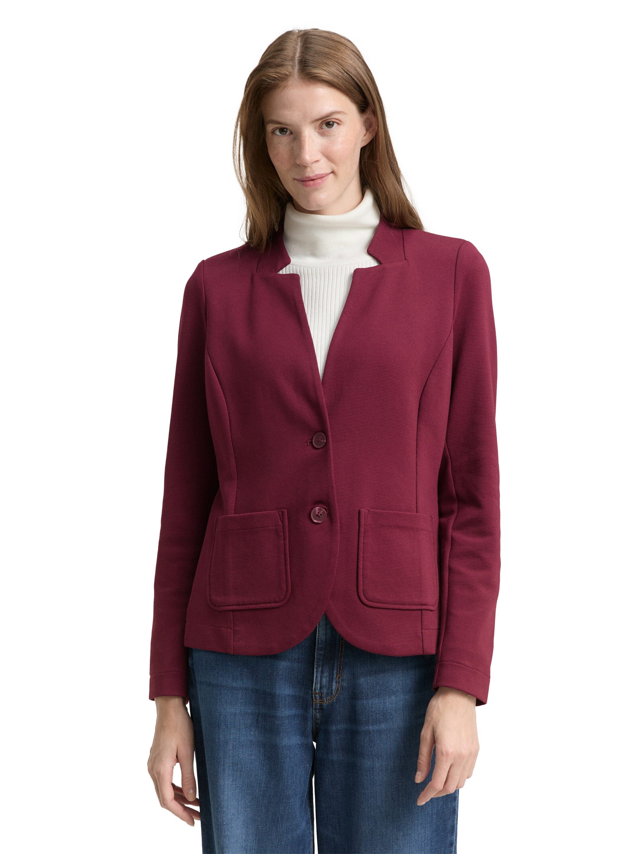 TOM TAILOR Sweatblazer Ottoman mit aufgesetzten günstig online kaufen