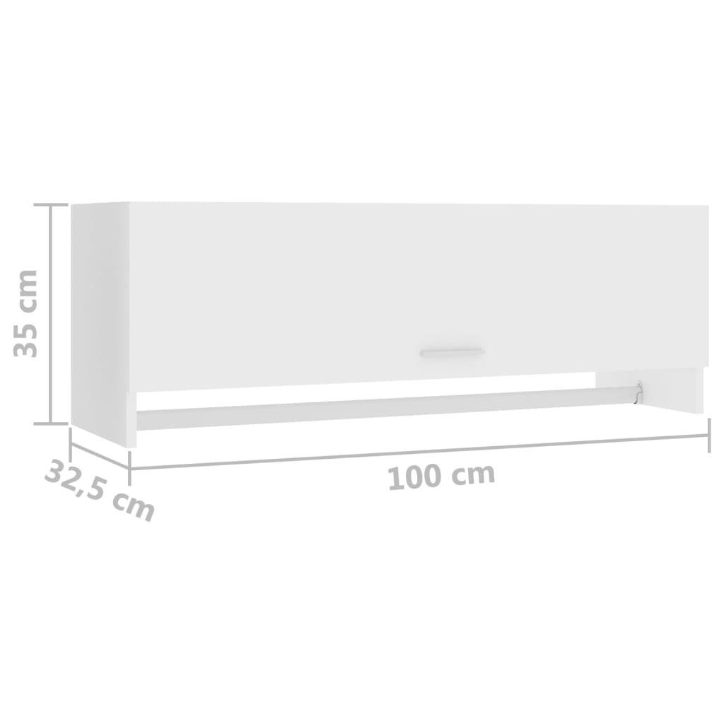 furnicato Holzwerkstoff 100x32,5x35 Weiß cm Kleiderschrank