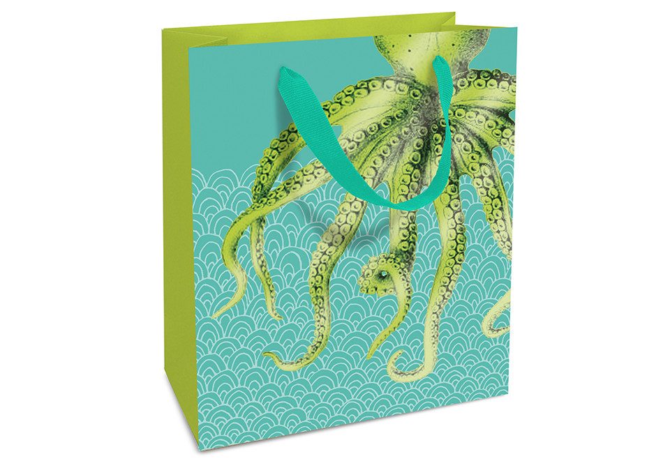 Braun+Company Atelier Geschenkpapier Braun & Company Geschenktragetasche Oktopus 18 x