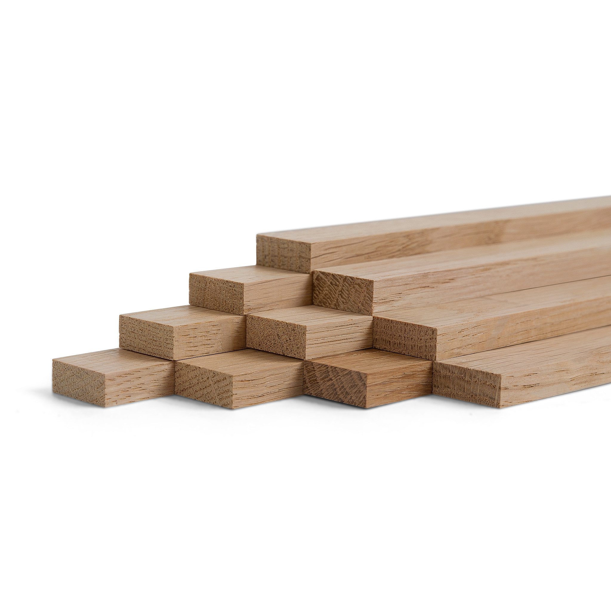 Woodsellers Kantholz 10er-Set Holzleisten - Eiche gehobelt - 8 x 20 x 500 mm, (10 Packung 10-tlg), Woodsellers - 10er-Set Holzleiste - Eiche gehobelt - 8x20x500 mm