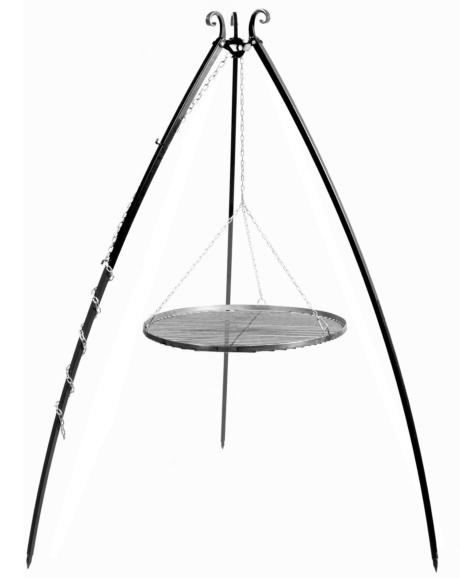CookKing Holzkohlegrill Schwenkgrill 200 cm - Grillrost aus Rohstahl 80 cm, Grill, Grill