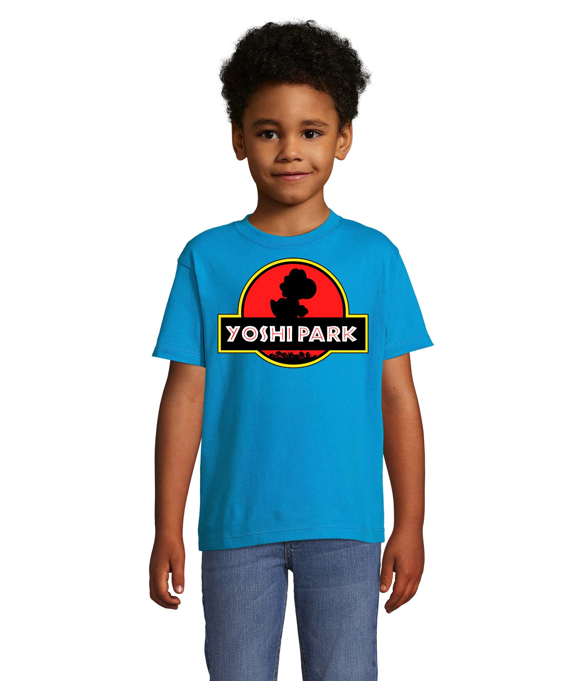 T-Shirt YoshiPark Kinder Shirt Retro Dino Motiv Gaming Freizeit Baumwolle Fun