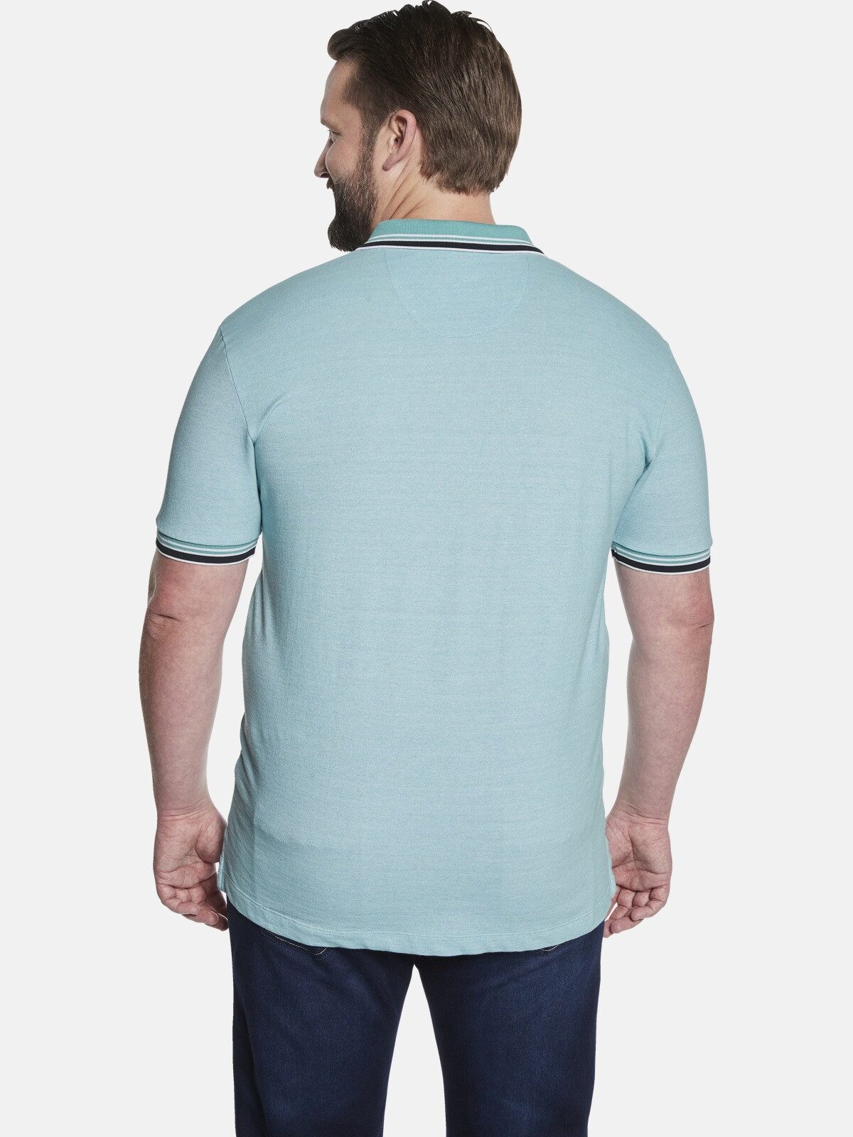 Charles Colby Poloshirt EARL LANDON aus Two-Tone Pikee günstig online kaufen