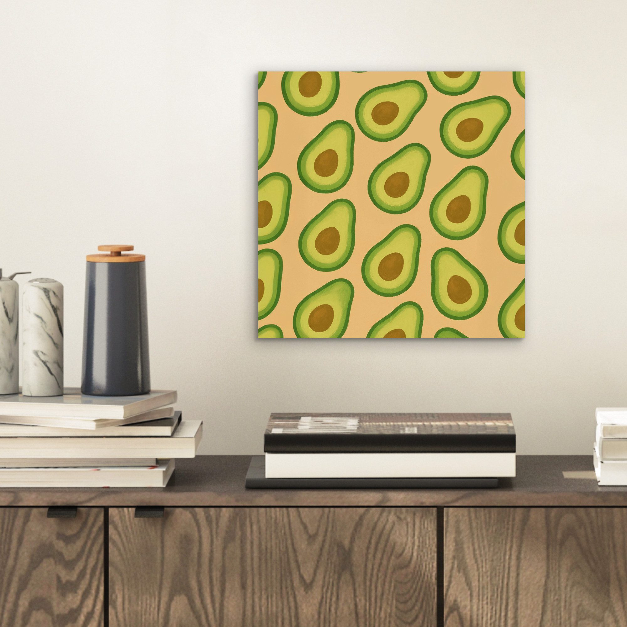 MuchoWow Metallbild Avocado - Muster - günstig online kaufen