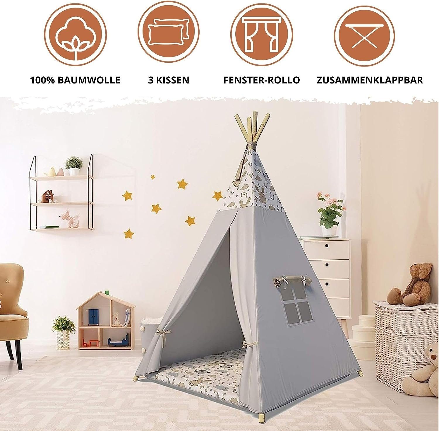 Best for Kids Tipi-Zelt Wigwam für günstig online kaufen