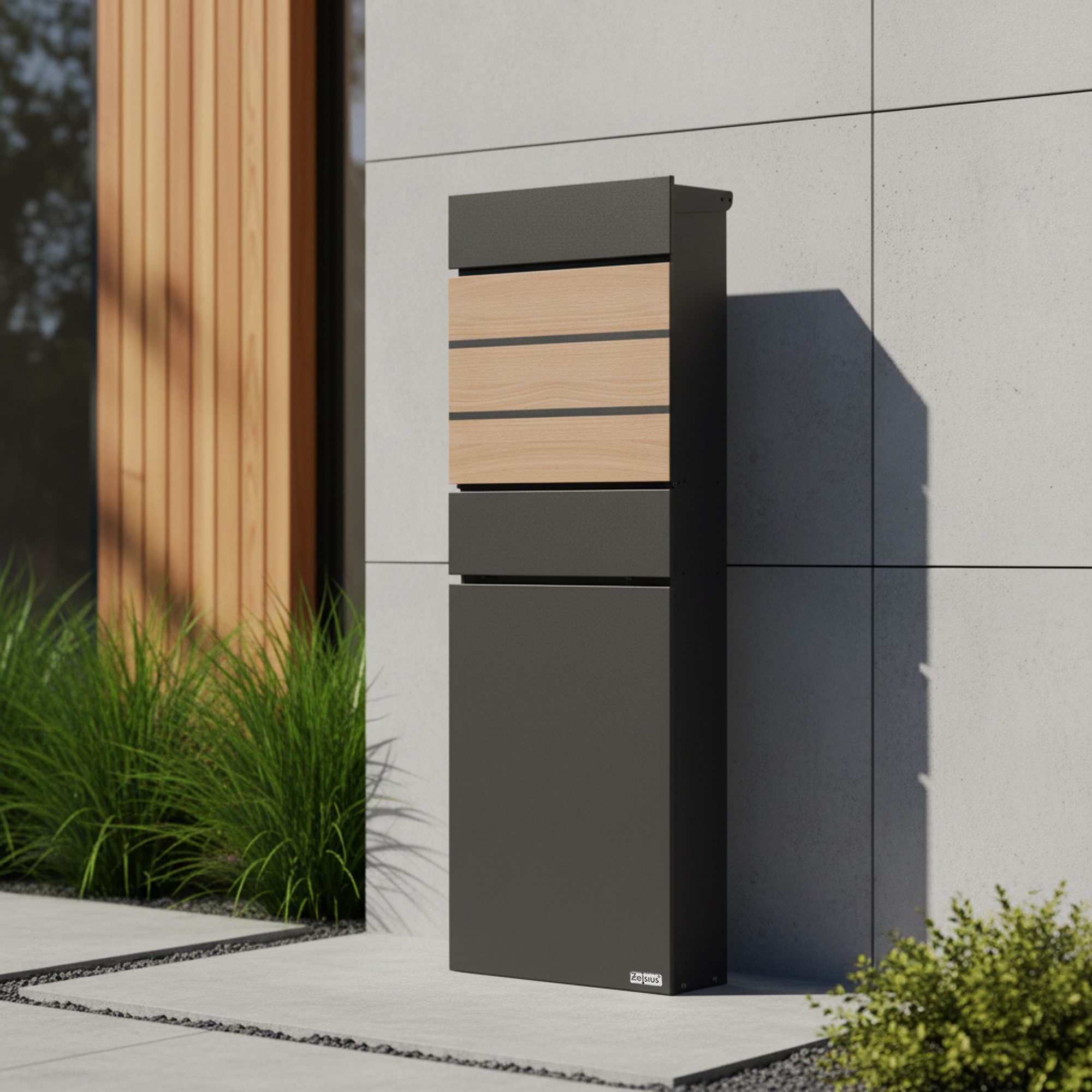 Zelsius Standbriefkasten Briefkasten mit Zeitungsfach, Standbriefkasten, An günstig online kaufen