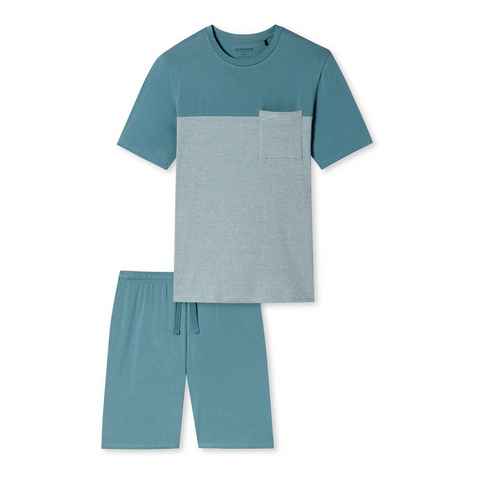 Schiesser Pyjama Rundhals - 95/5 Nightwear (2 tlg) schlafanzug schlafmode bequem