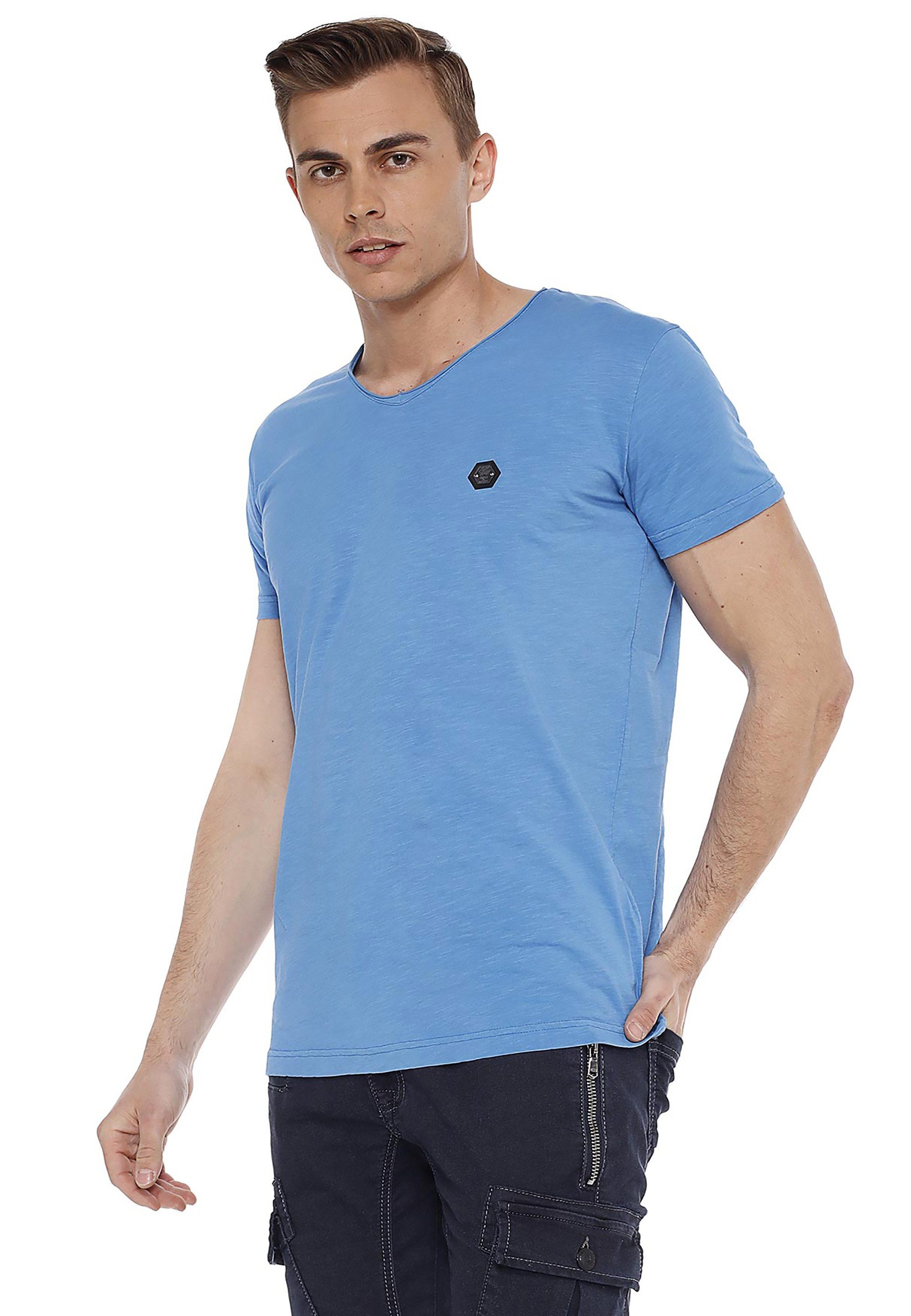 Loose-Fit im blau T-Shirt Baxx & Cipo
