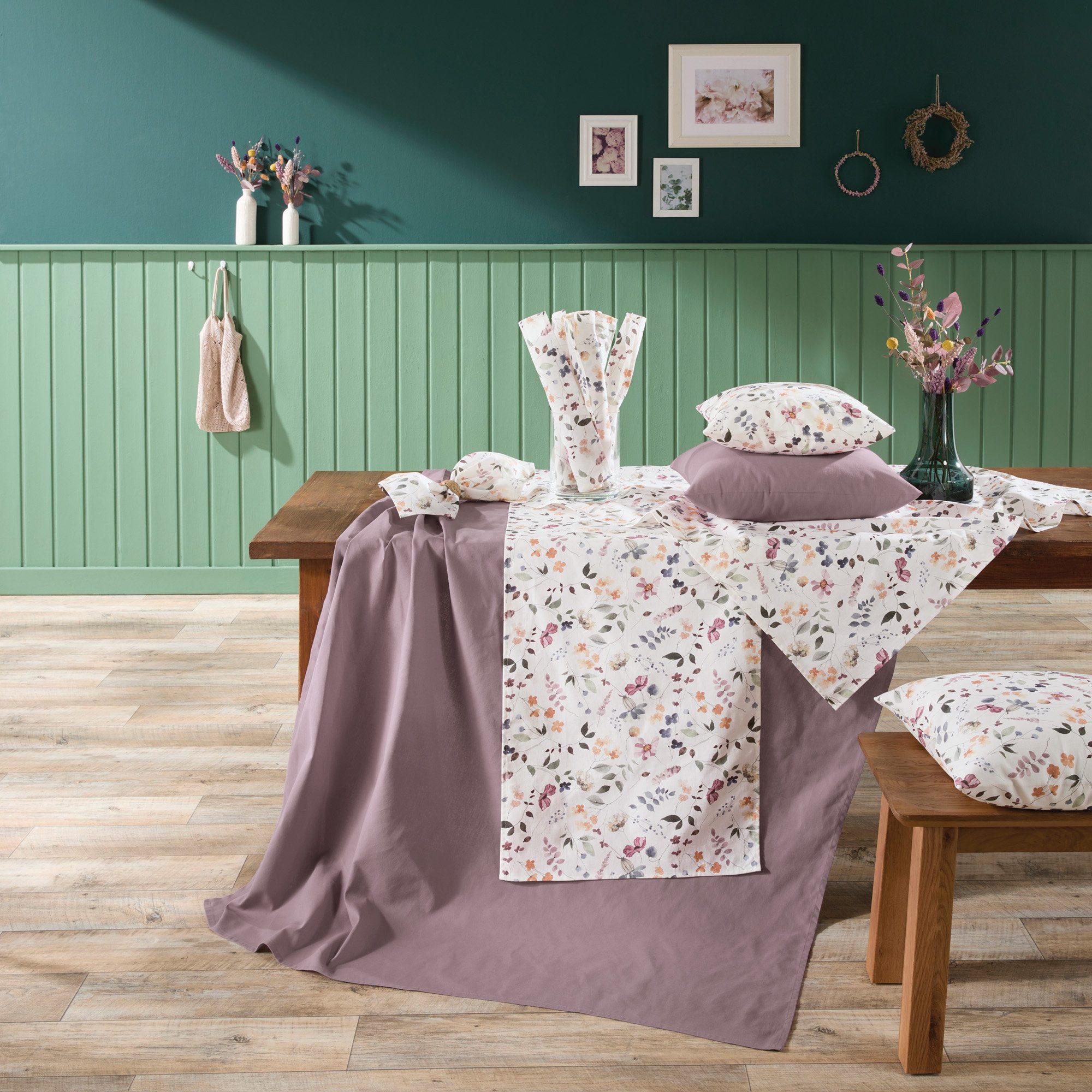 REDBEST Tischdecke Tischläufer (1-tlg), Baumwolle Blumen günstig online kaufen