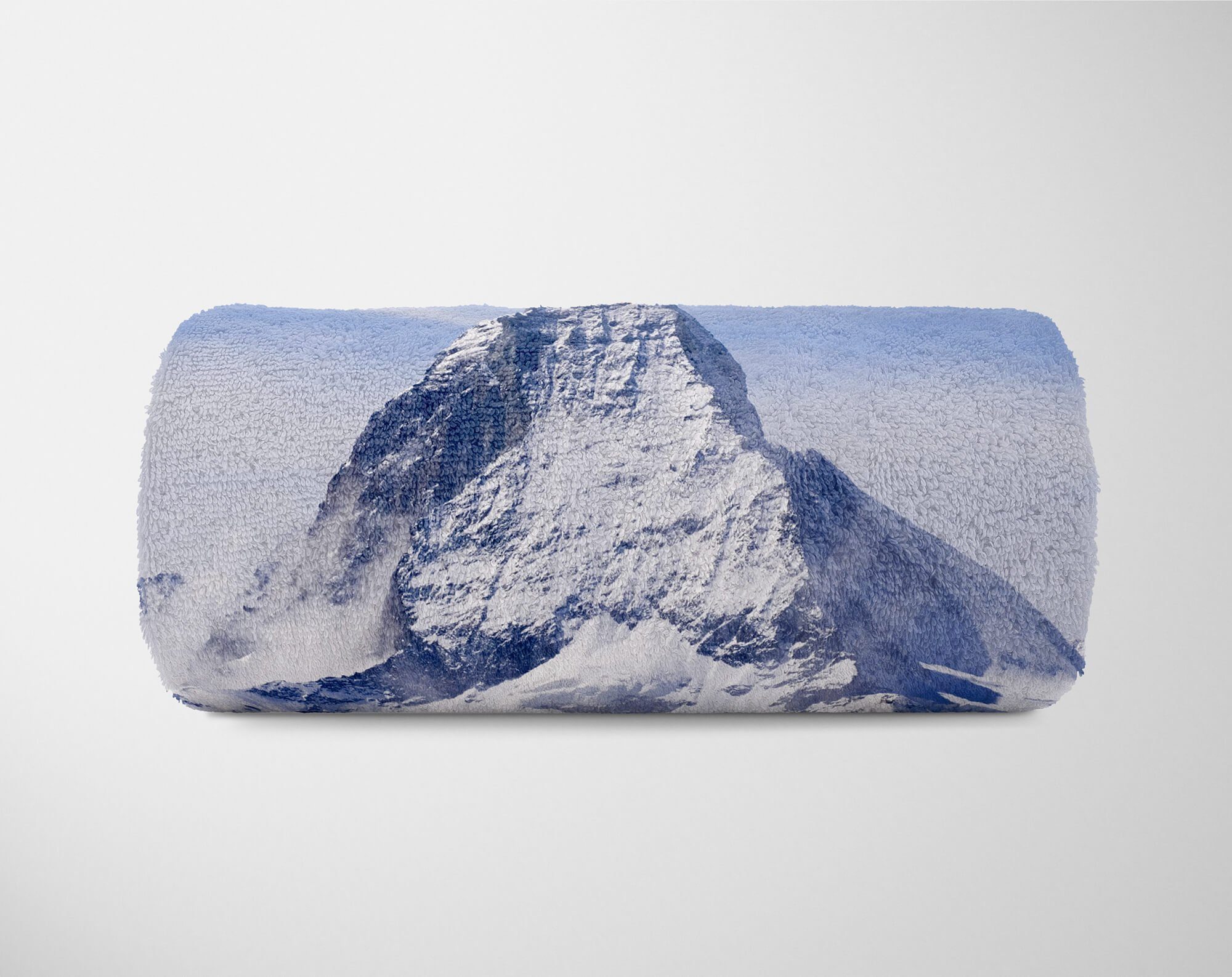 Sinus Art Handtücher Berggipfel Baumwolle-Polyester-Mix Strandhandtuch Kuscheldecke (1-St), Matterhorn mit Handtuch Saunatuch Fotomotiv Handtuch Schnee