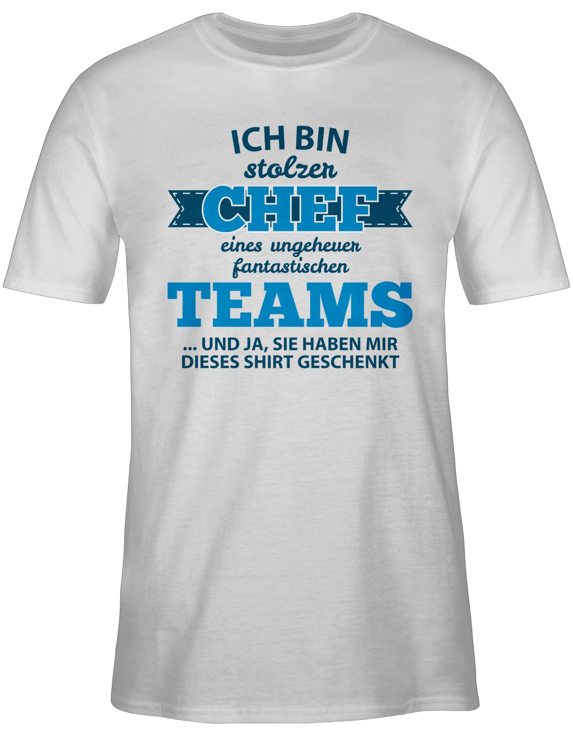 Chef und Geschenke Weiß T-Shirt Stolzer 2 Job Shirtracer Beruf Teams fantastischen eines Shirt